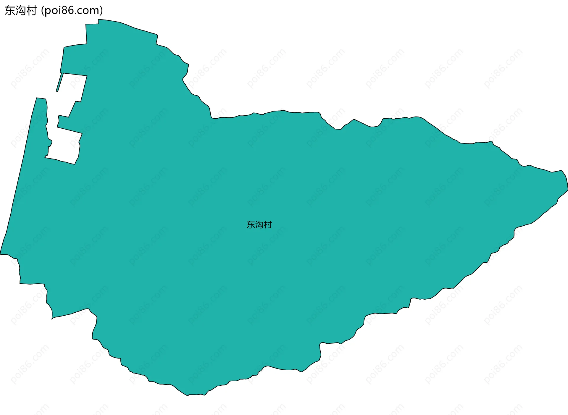 东沟村边界地图