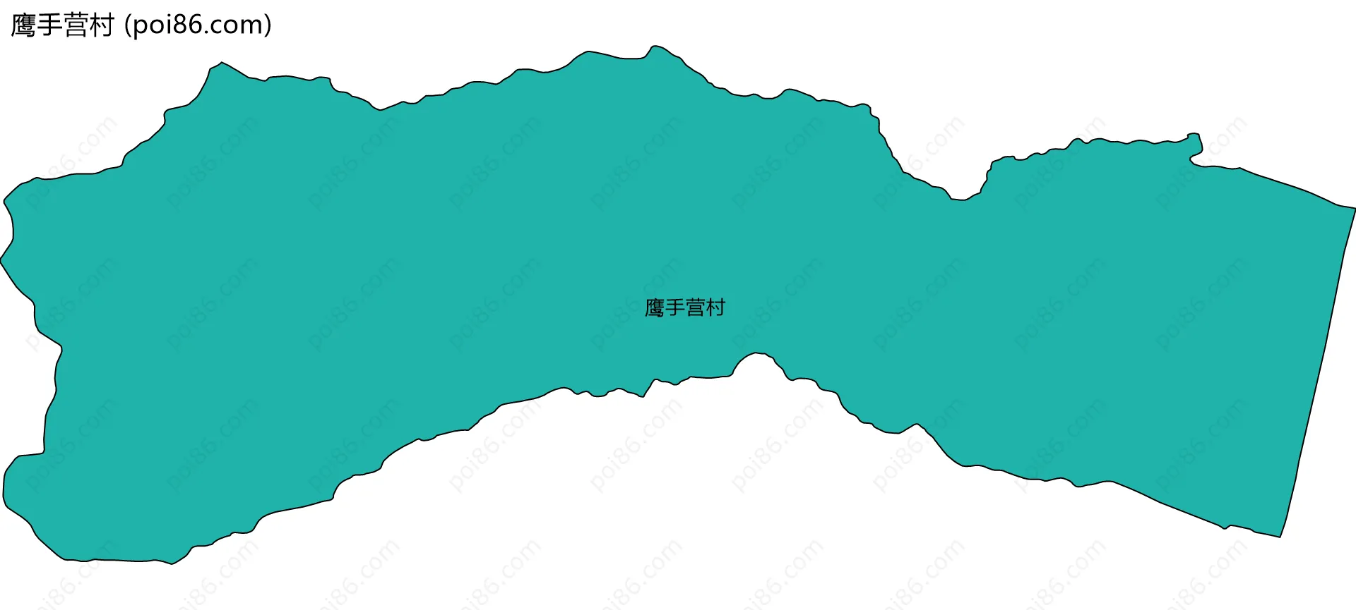 鹰手营村边界地图