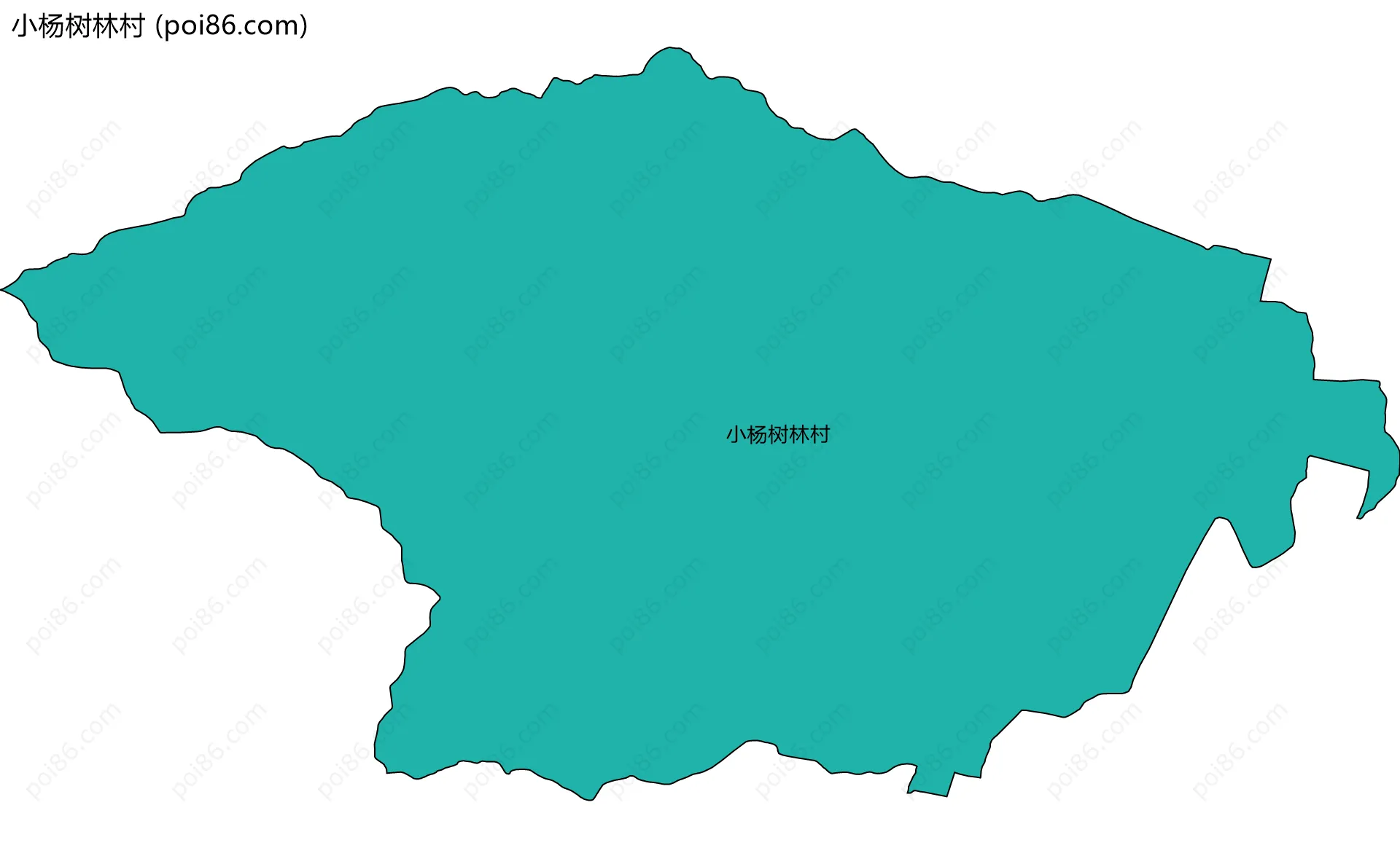小杨树林村边界地图
