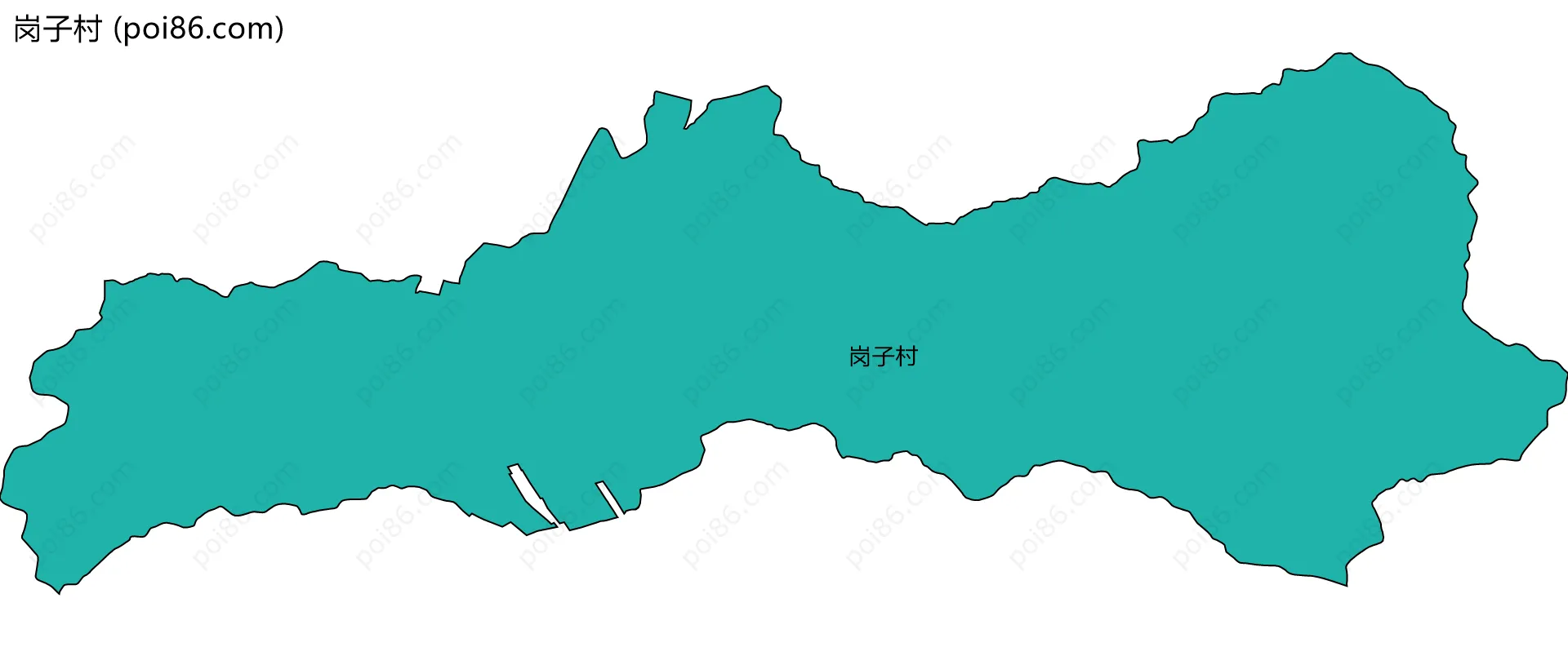 岗子村边界地图
