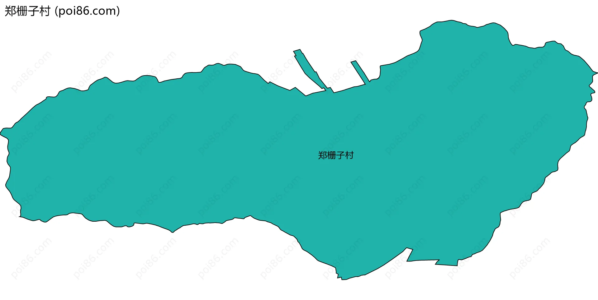 郑栅子村边界地图