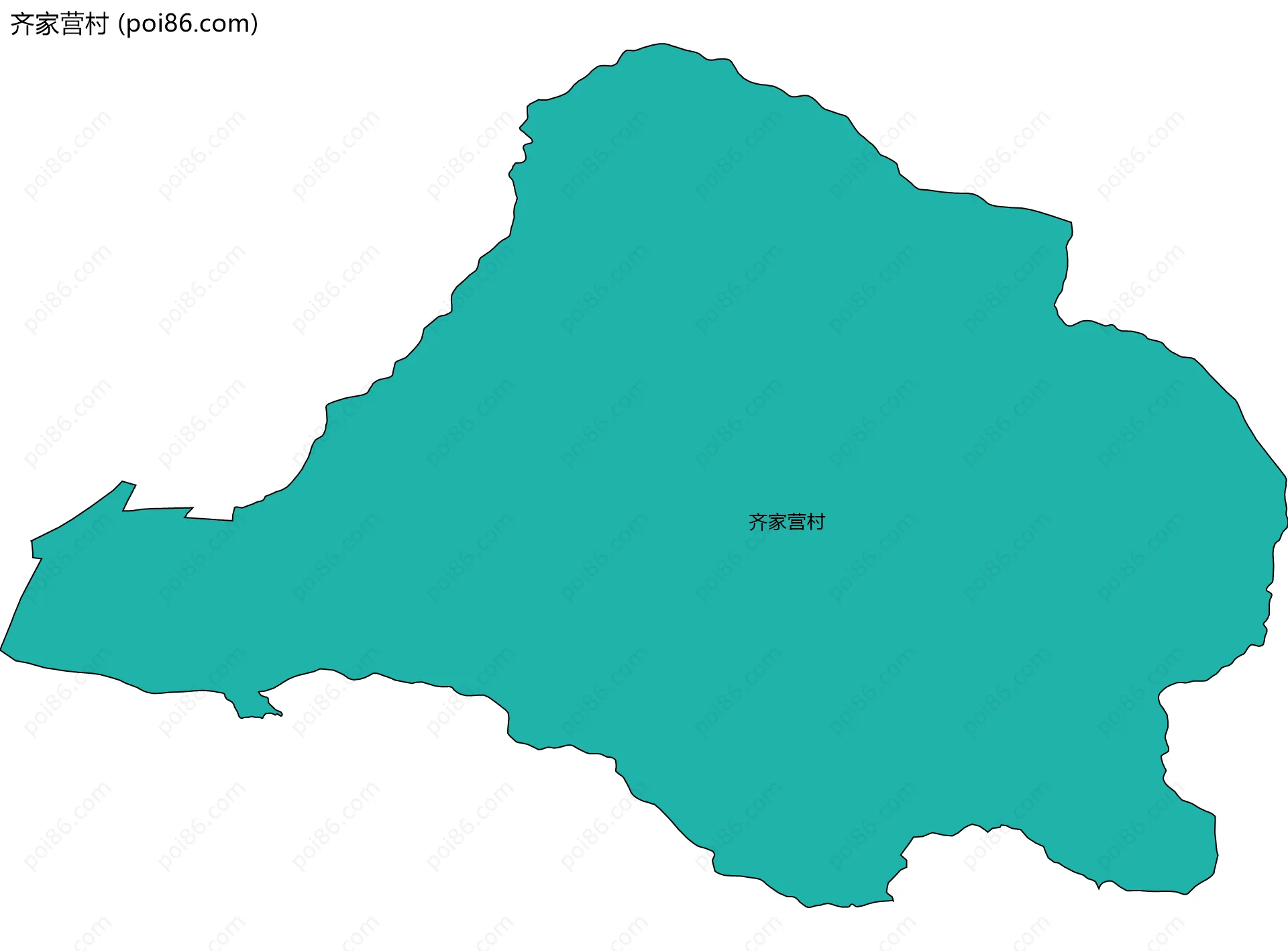 齐家营村边界地图