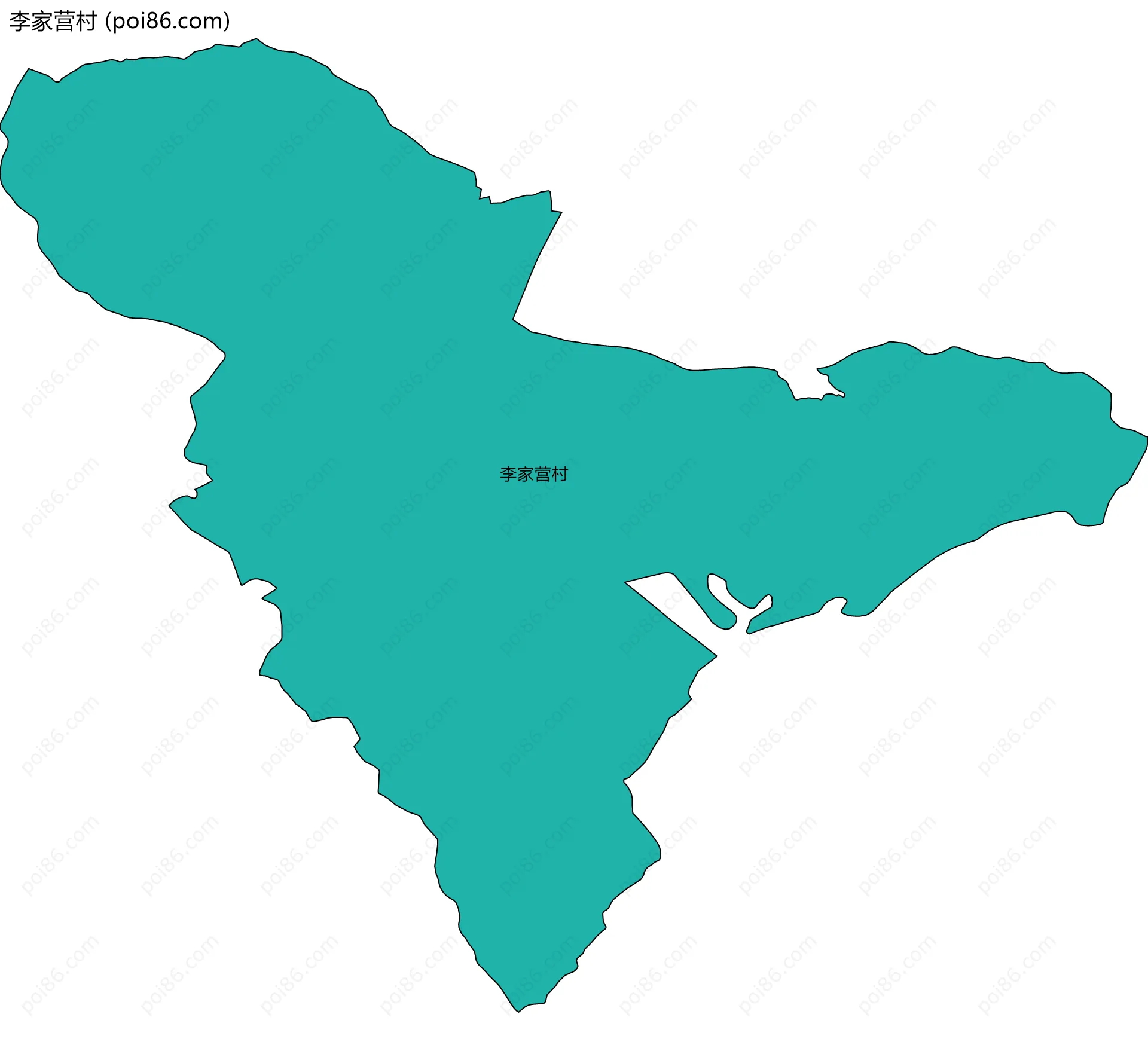 李家营村边界地图