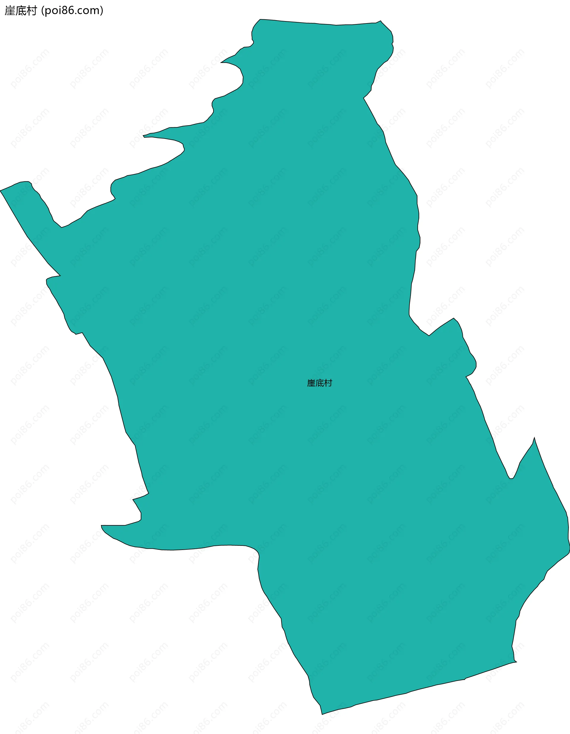 崖底村边界地图
