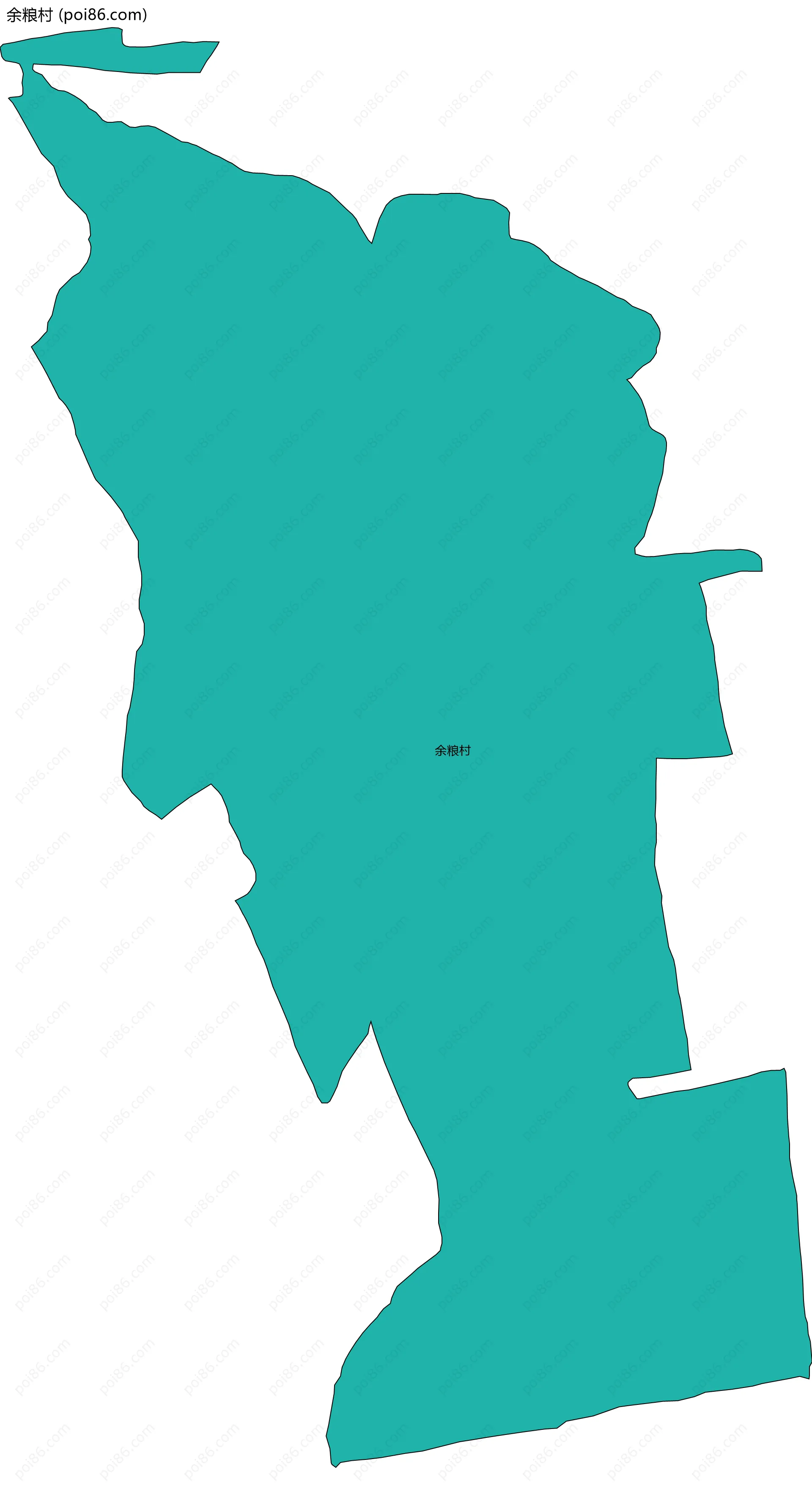 余粮村边界地图