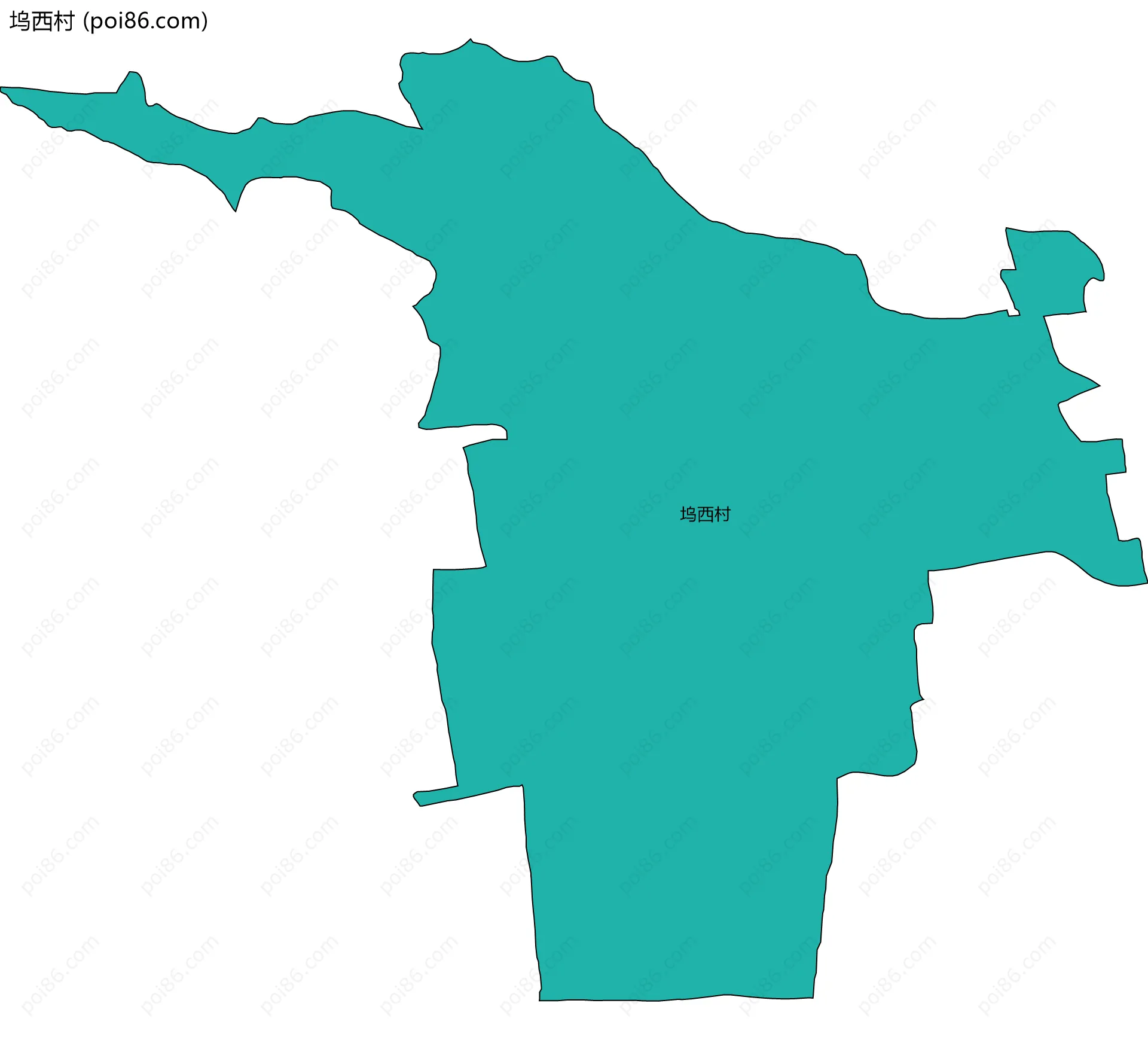坞西村边界地图