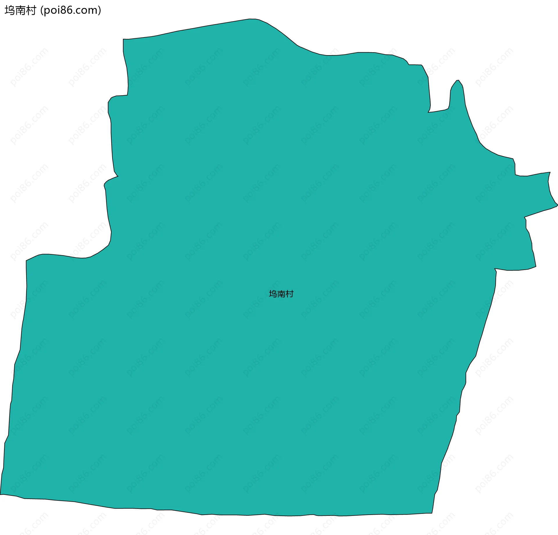 坞南村边界地图