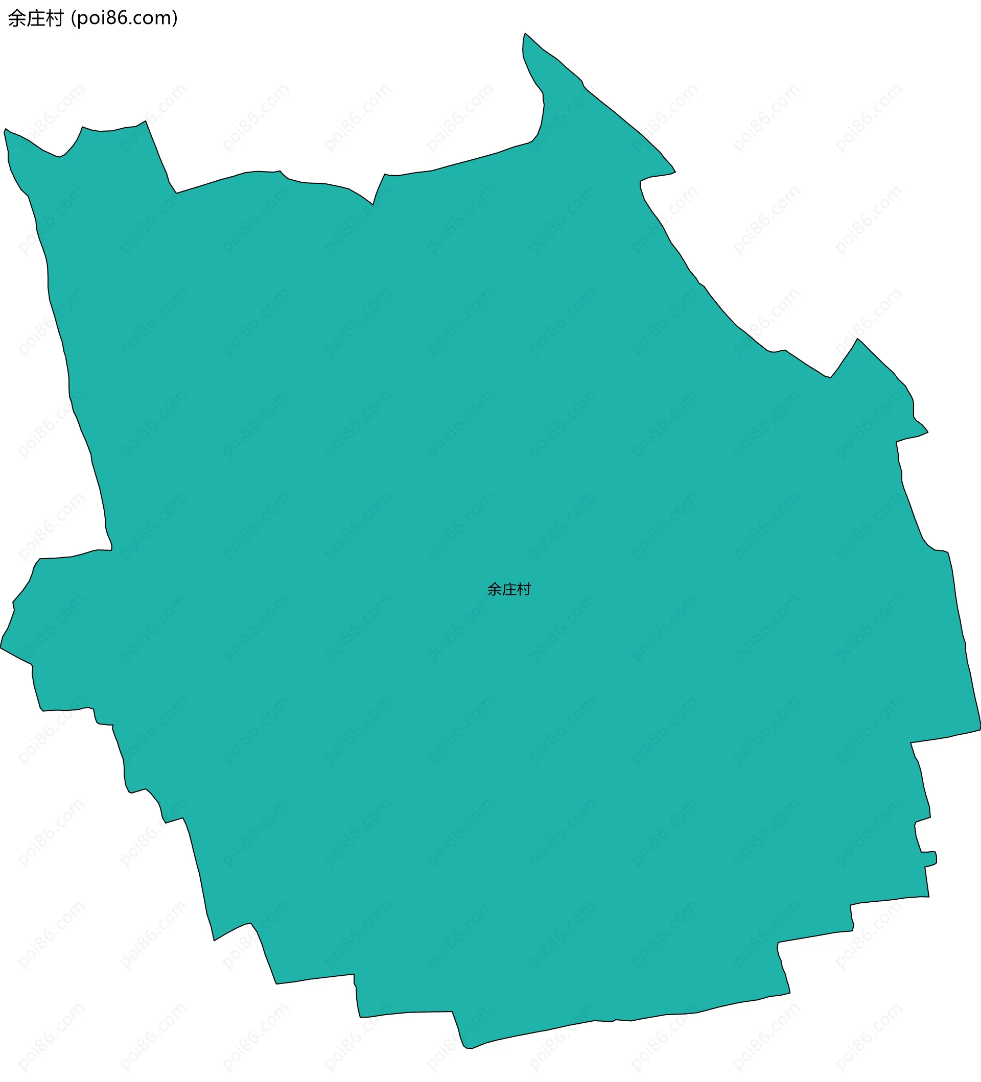 余庄村边界地图