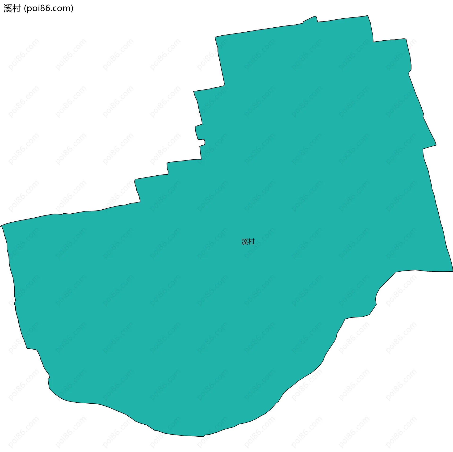 溪村边界地图