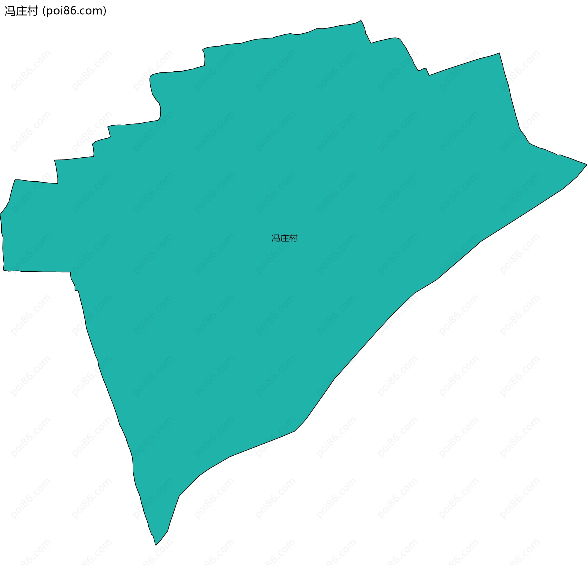 冯庄村边界地图