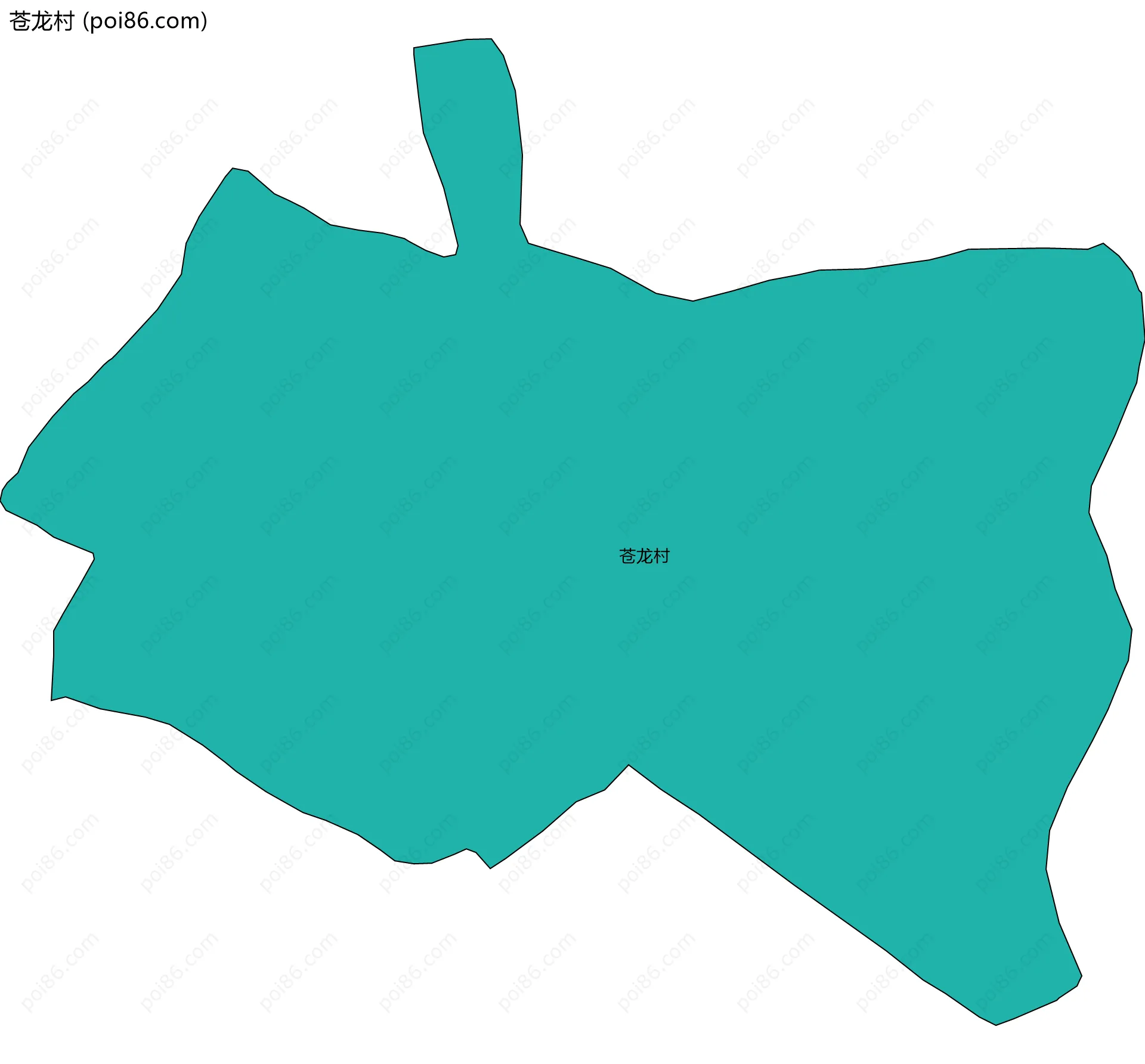苍龙村边界地图