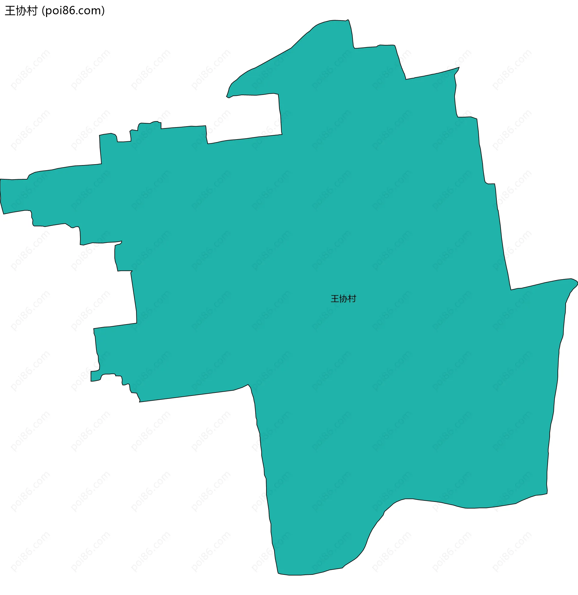 王协村边界地图