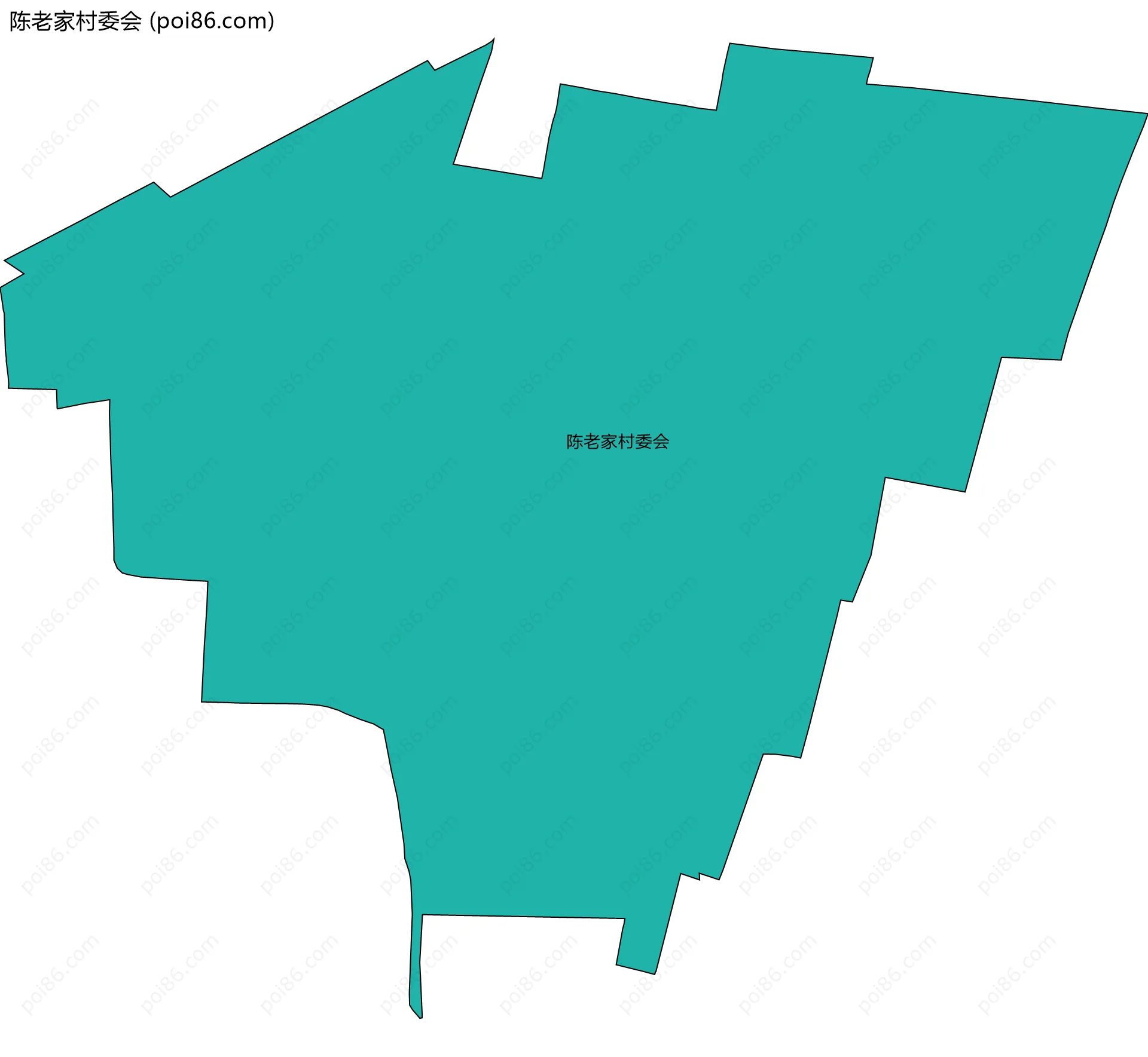 陈老家村委会边界地图
