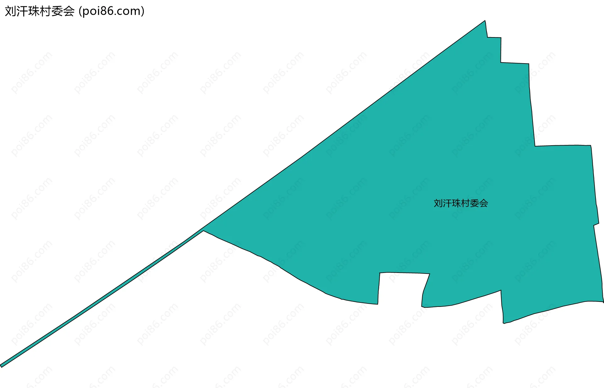 刘汗珠村委会边界地图