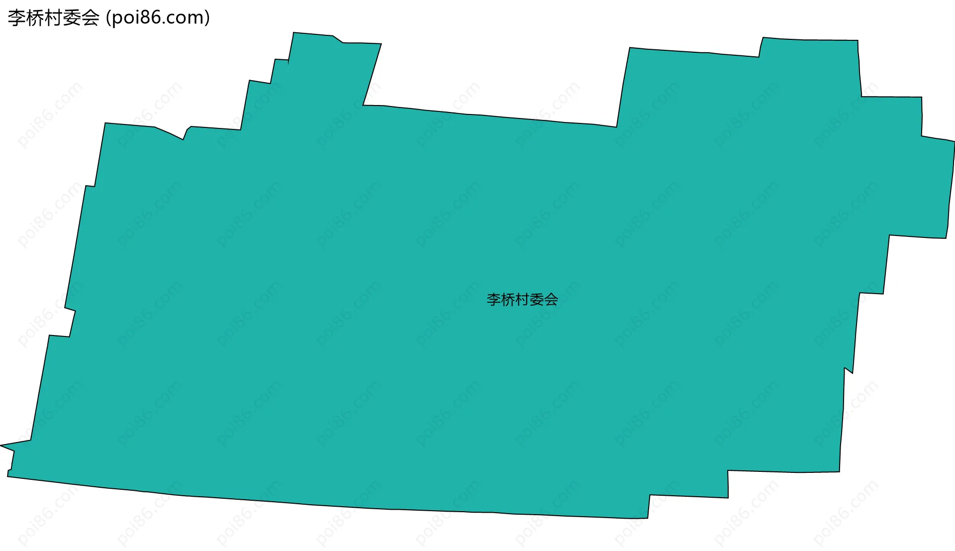 李桥村委会边界地图