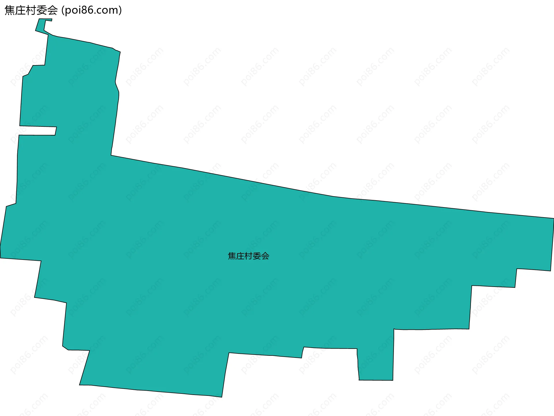 焦庄村委会边界地图