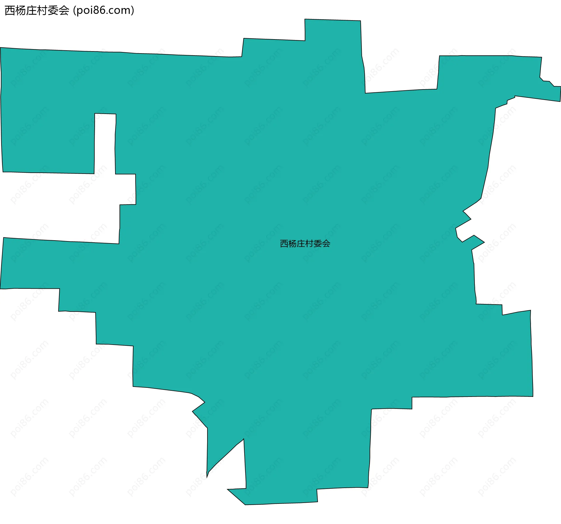 西杨庄村委会边界地图