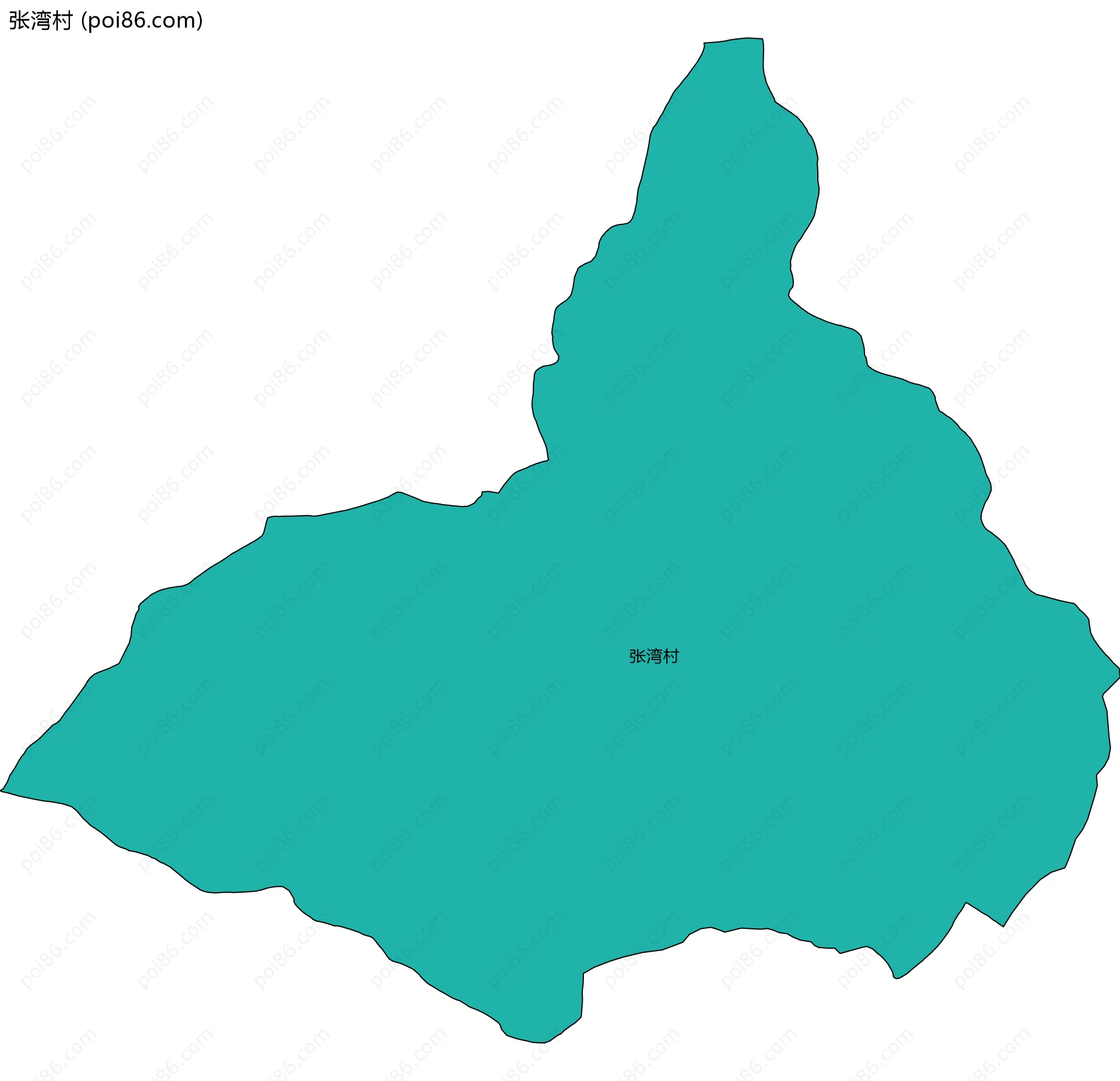 张湾村边界地图