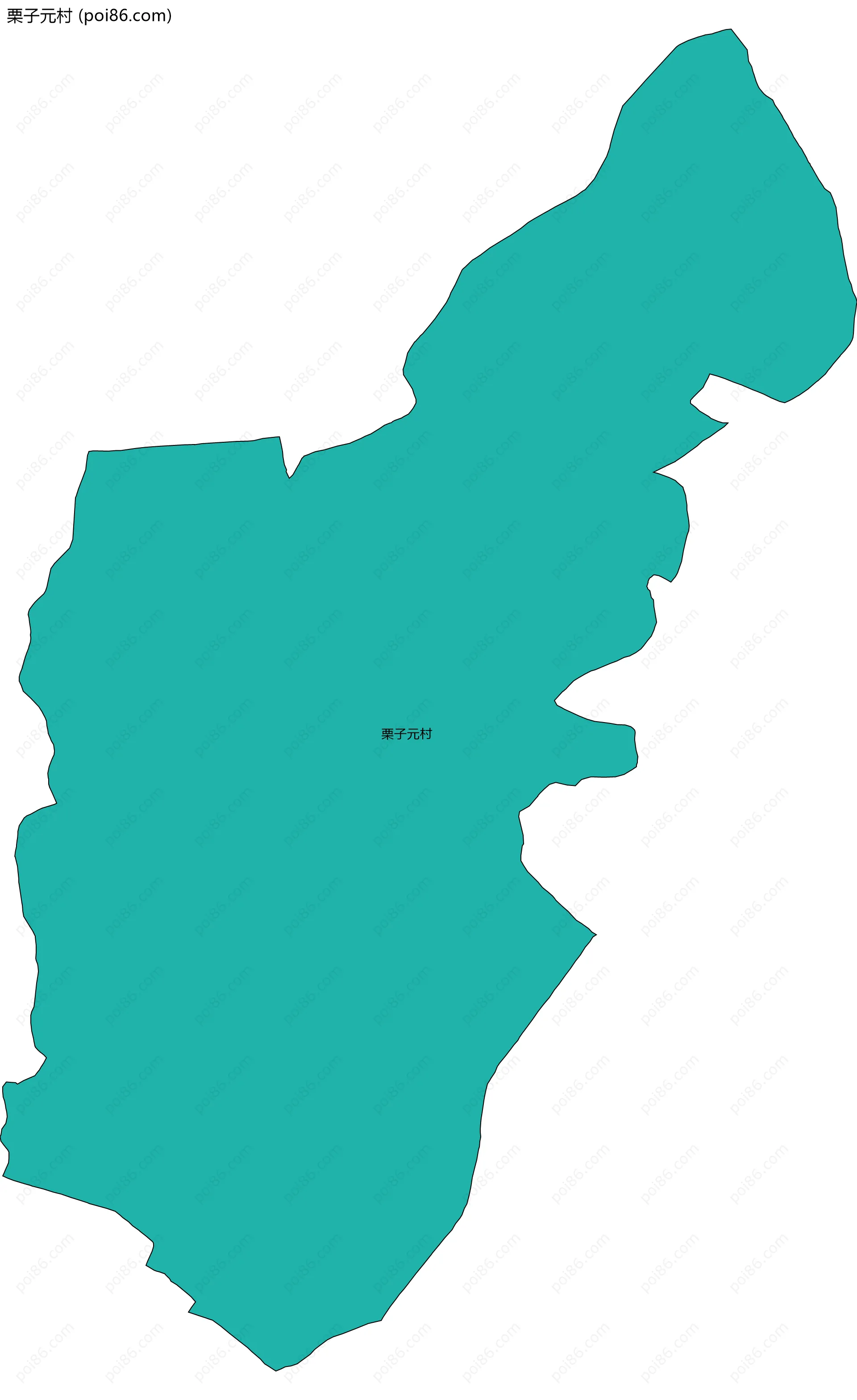 栗子元村边界地图