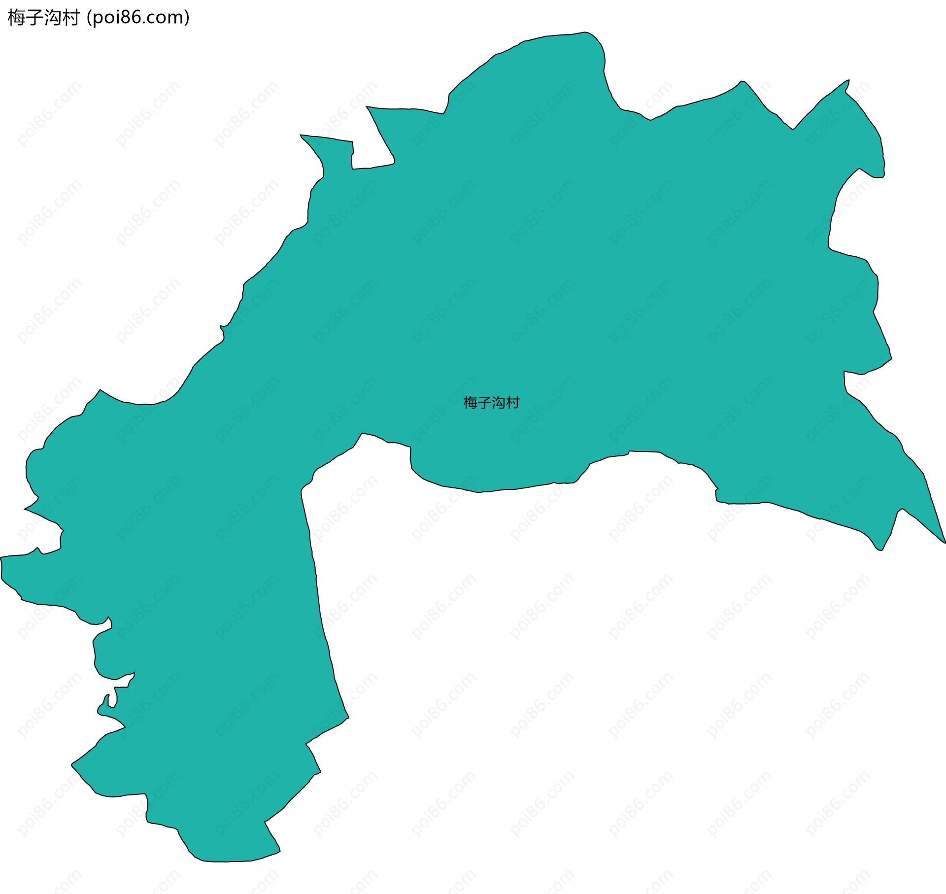 梅子沟村边界地图