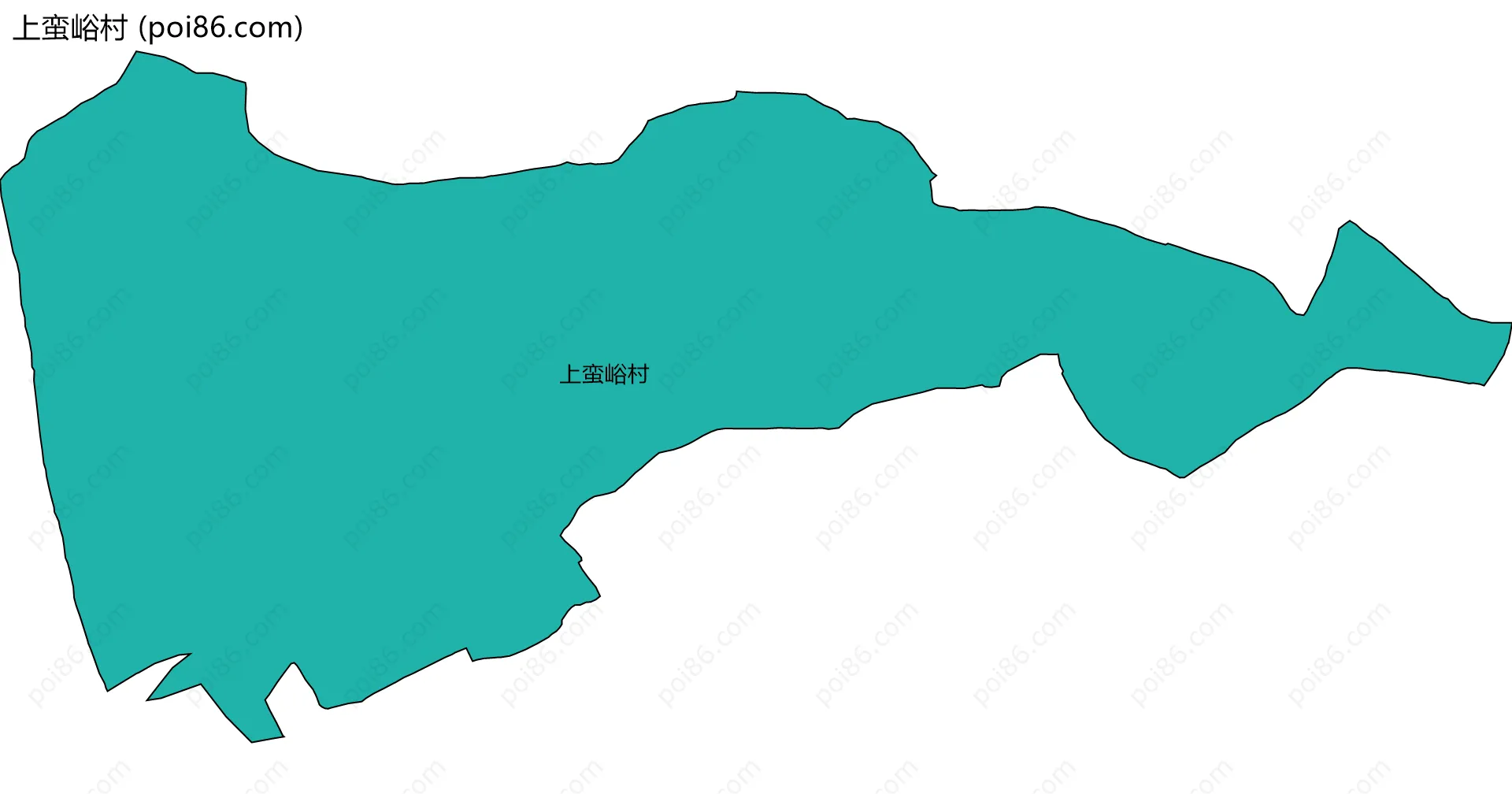 上蛮峪村边界地图