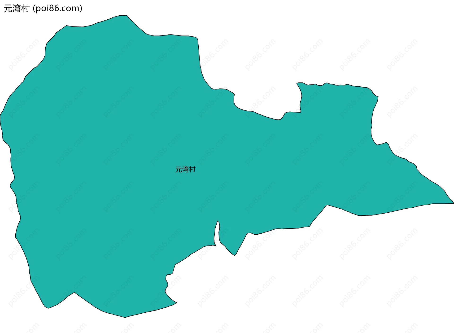 元湾村边界地图