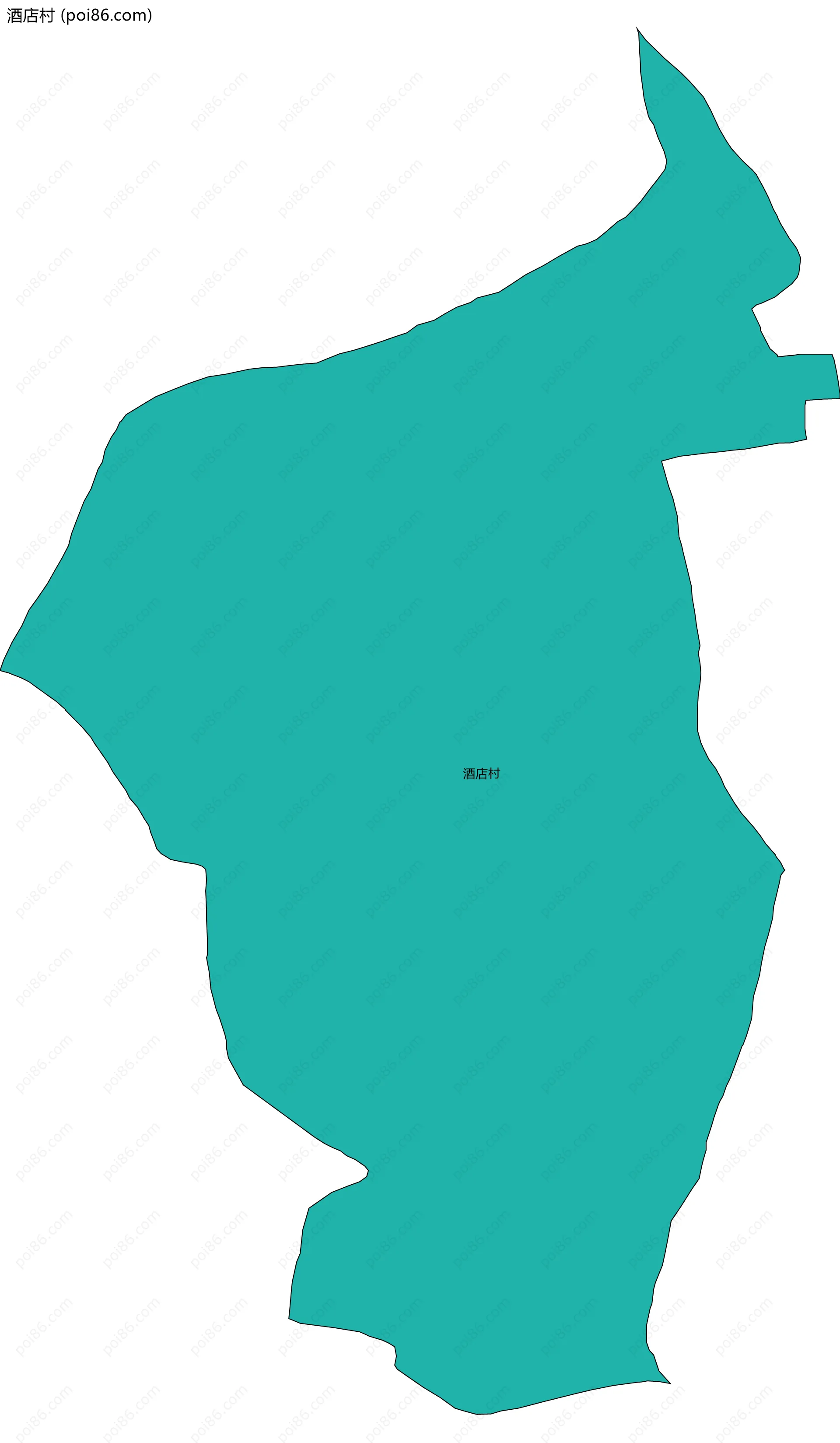 酒店村边界地图