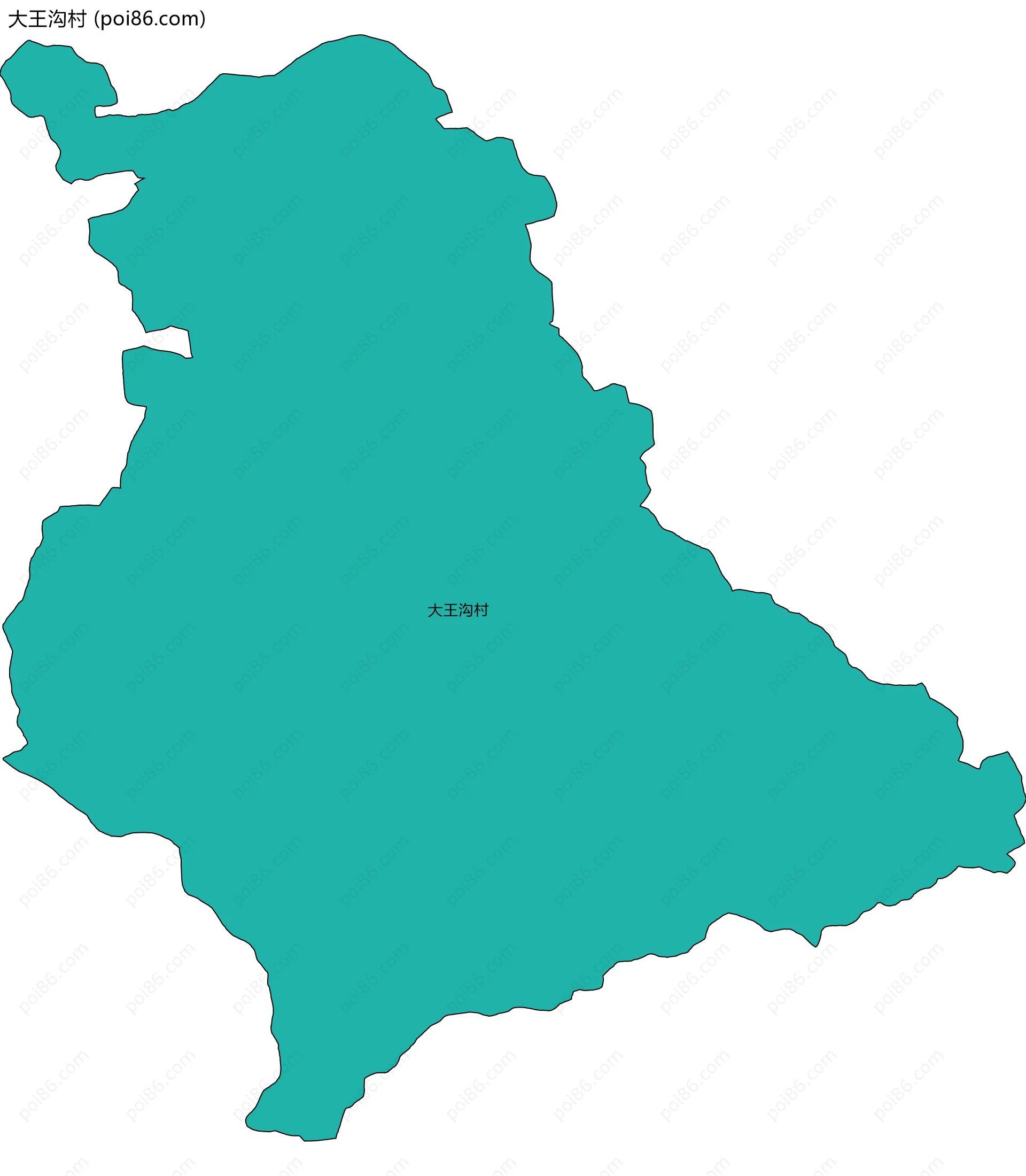 大王沟村边界地图