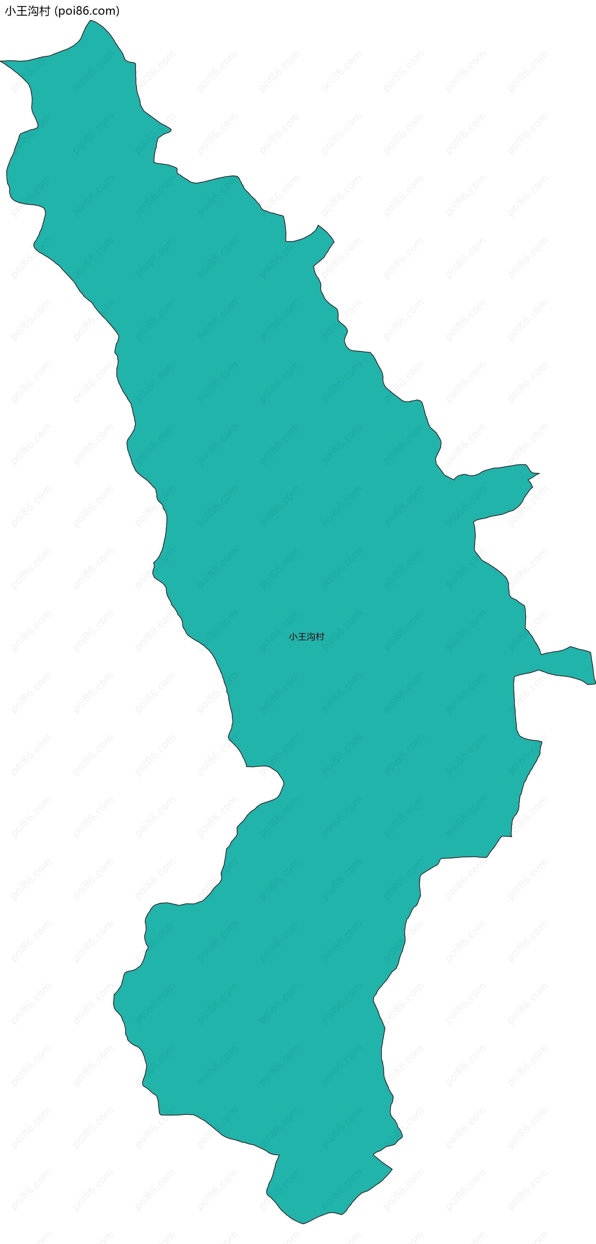 小王沟村边界地图