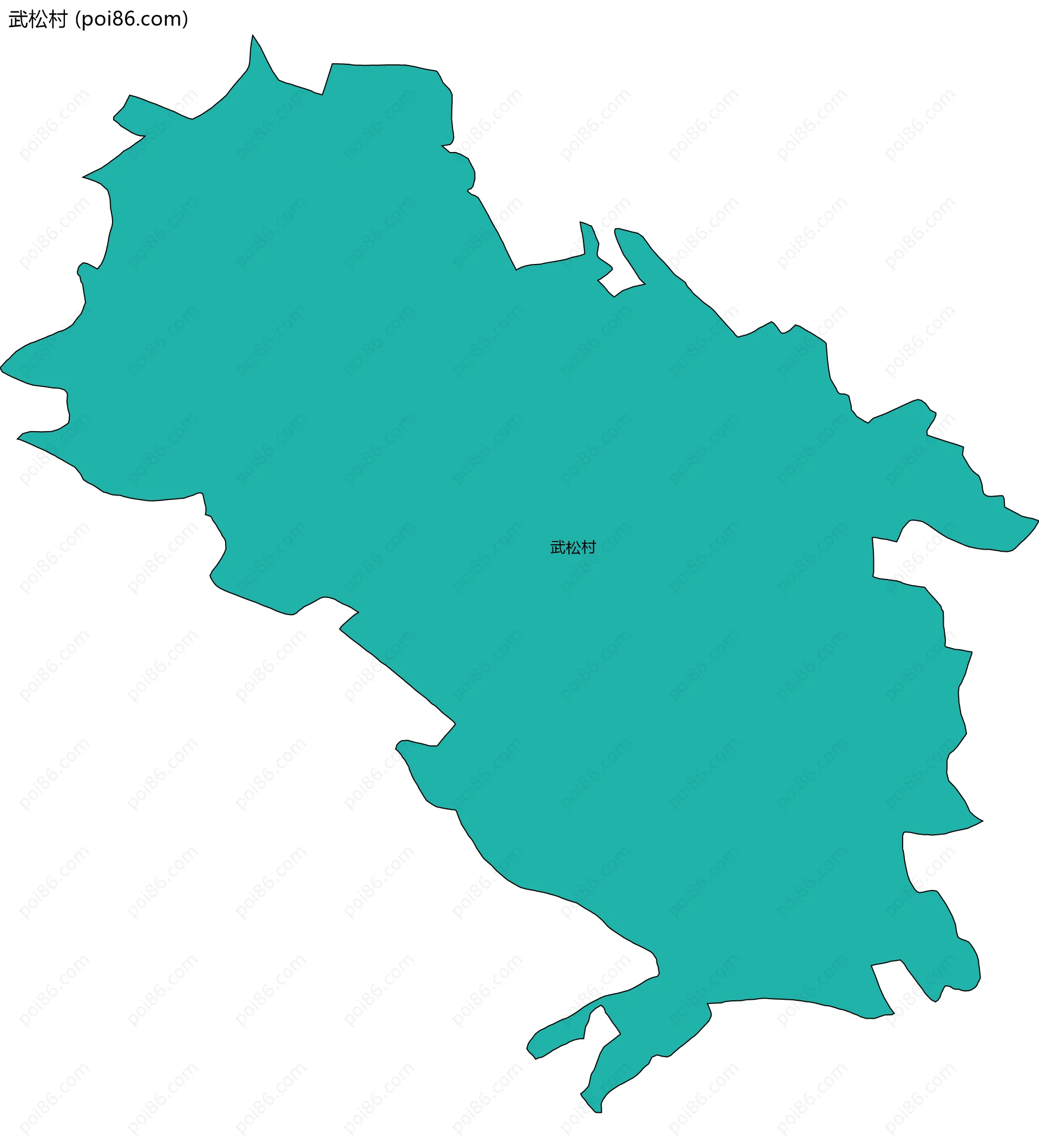 武松村边界地图