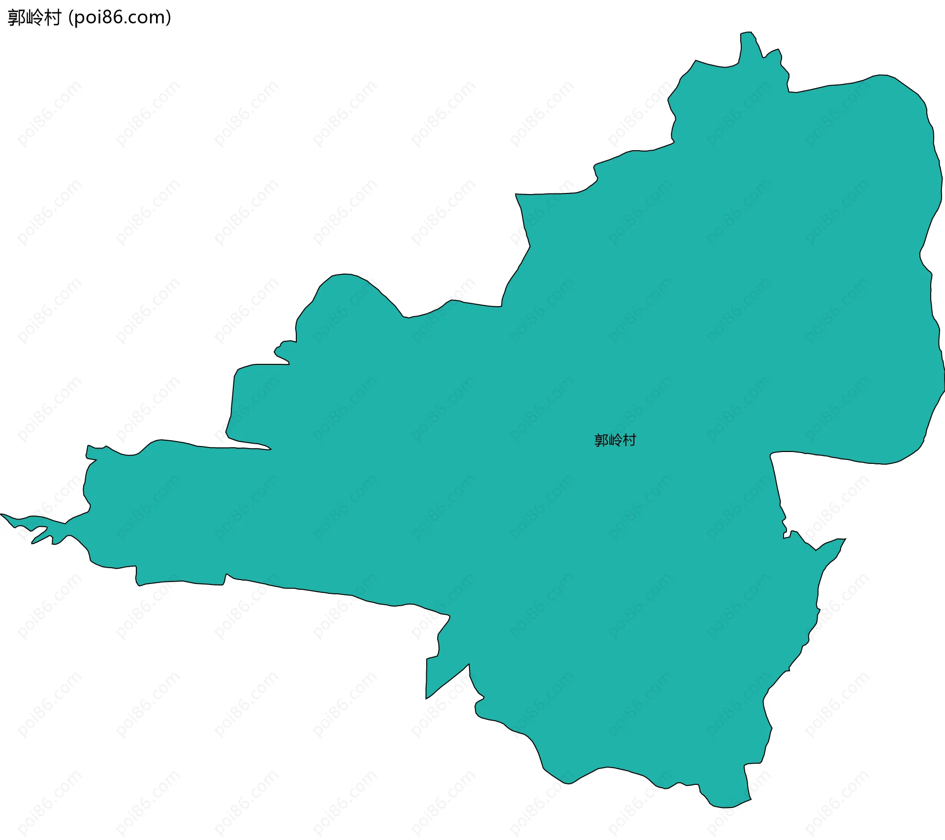 郭岭村边界地图