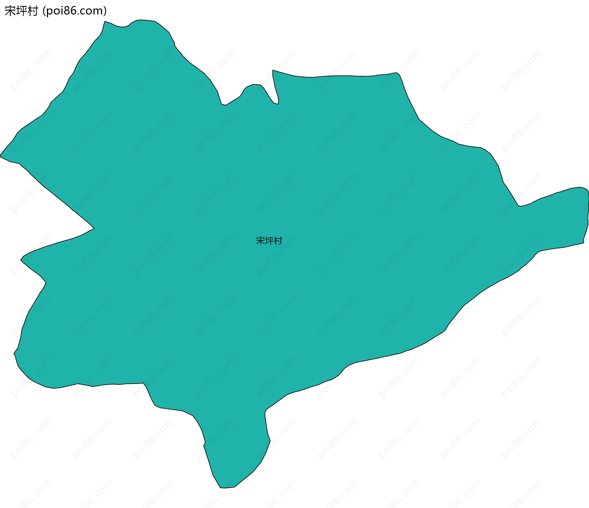 宋坪村边界地图