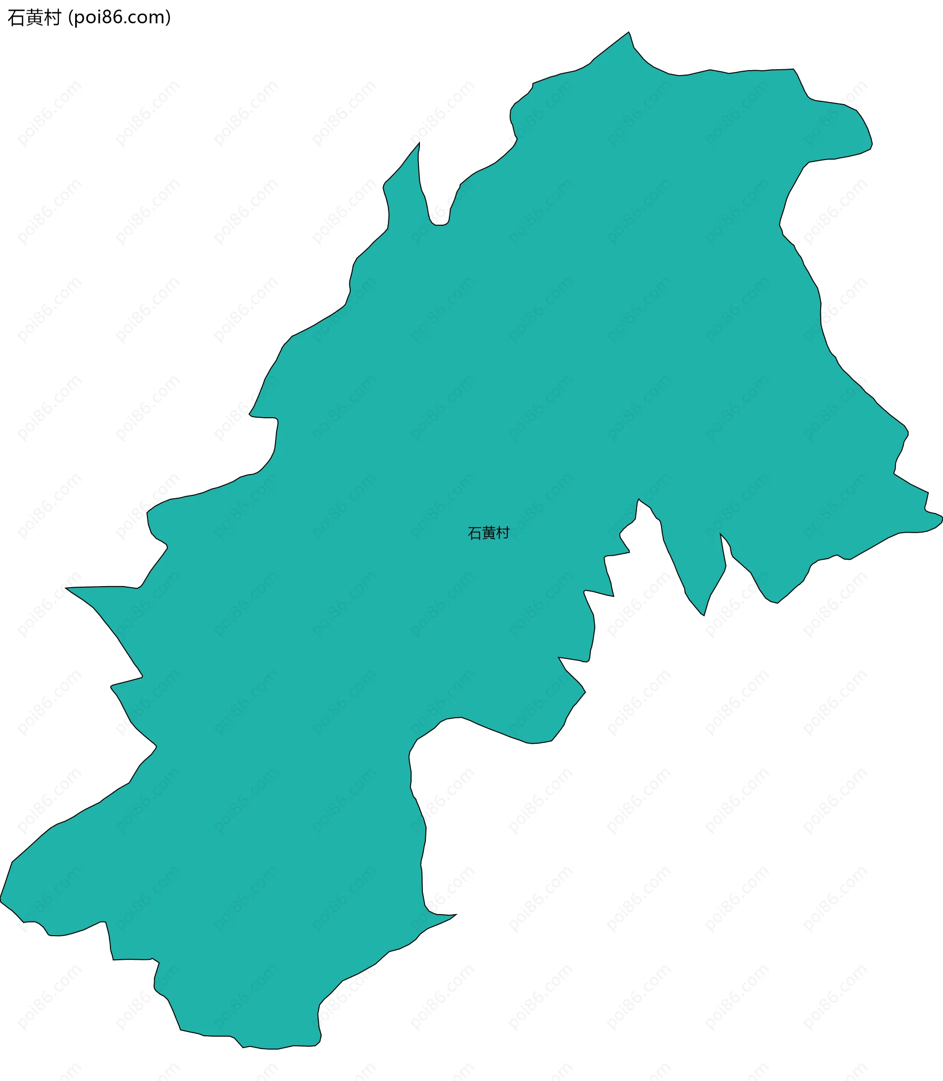 石黄村边界地图