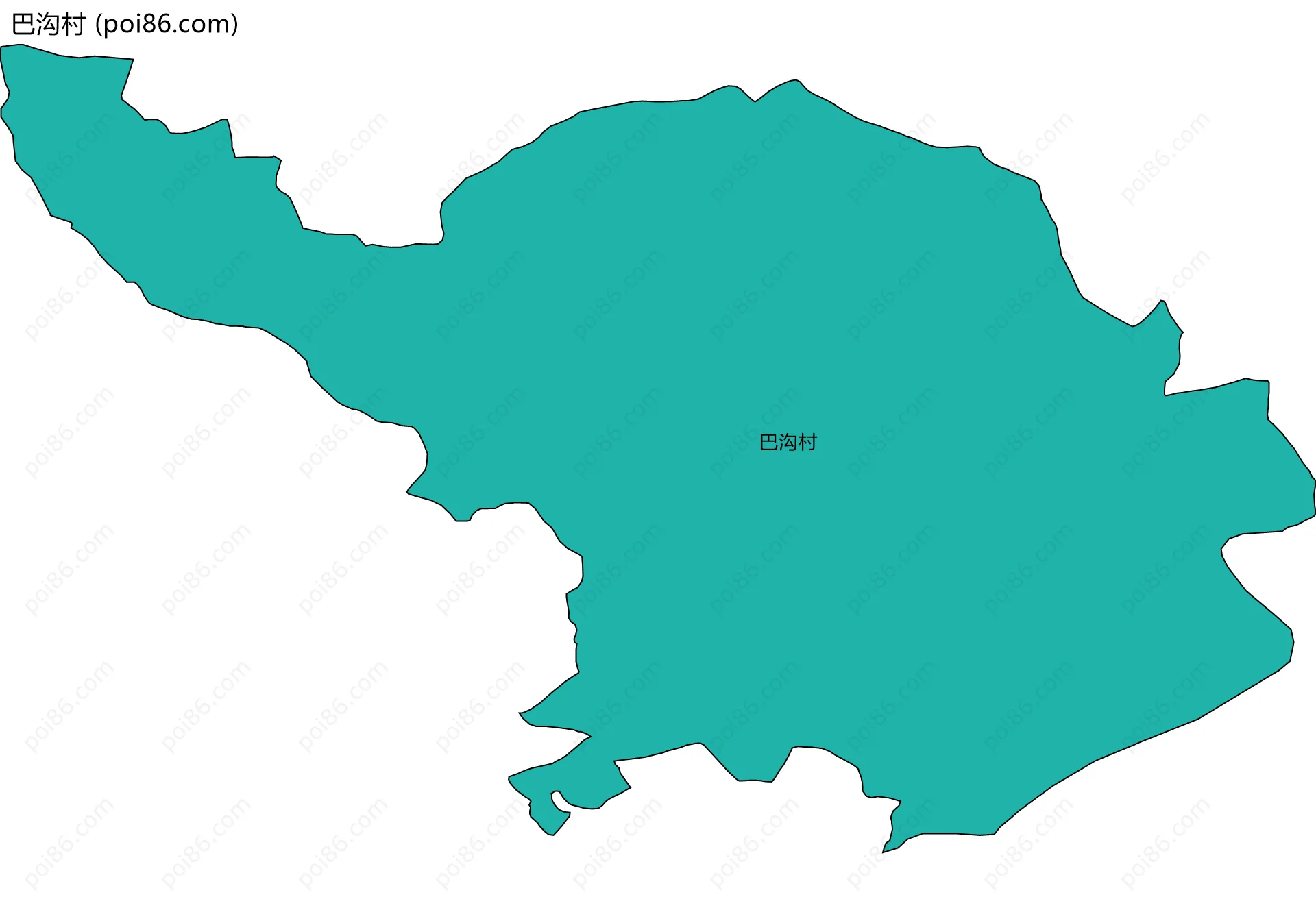 巴沟村边界地图