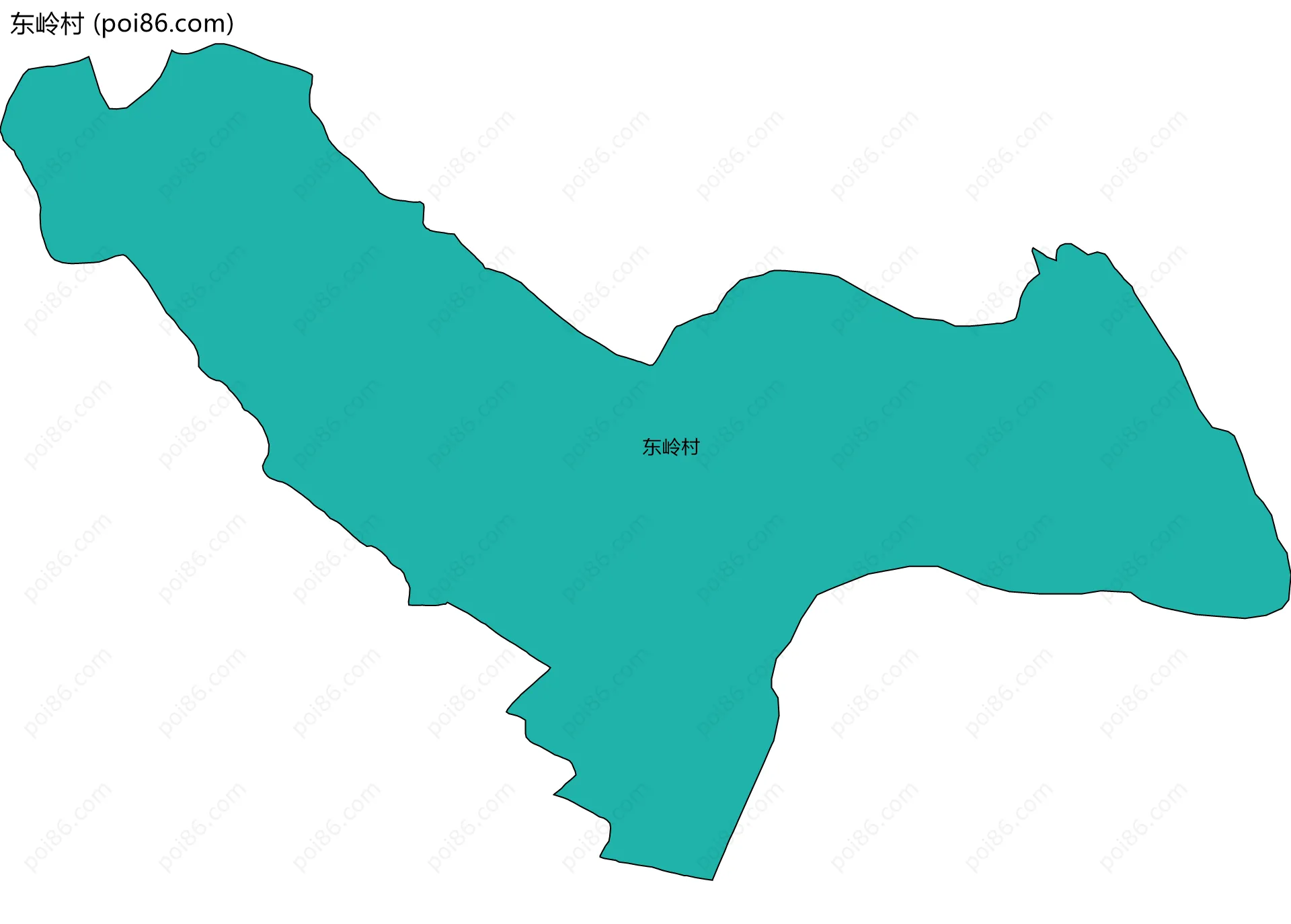 东岭村边界地图