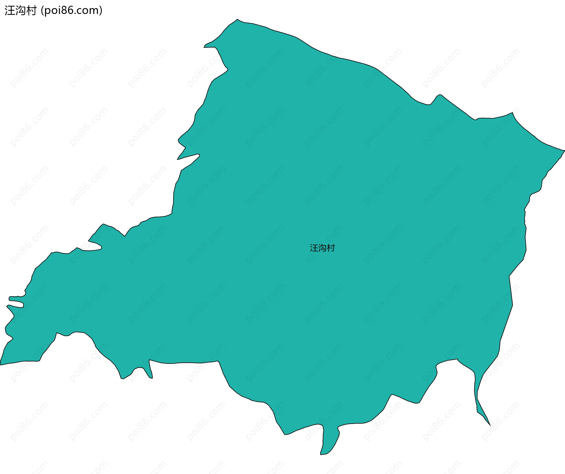 汪沟村边界地图
