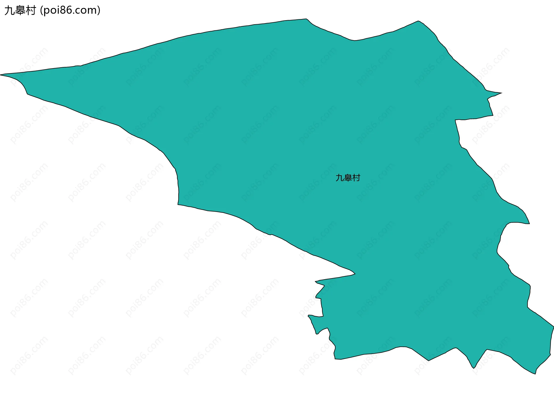 九皋村边界地图