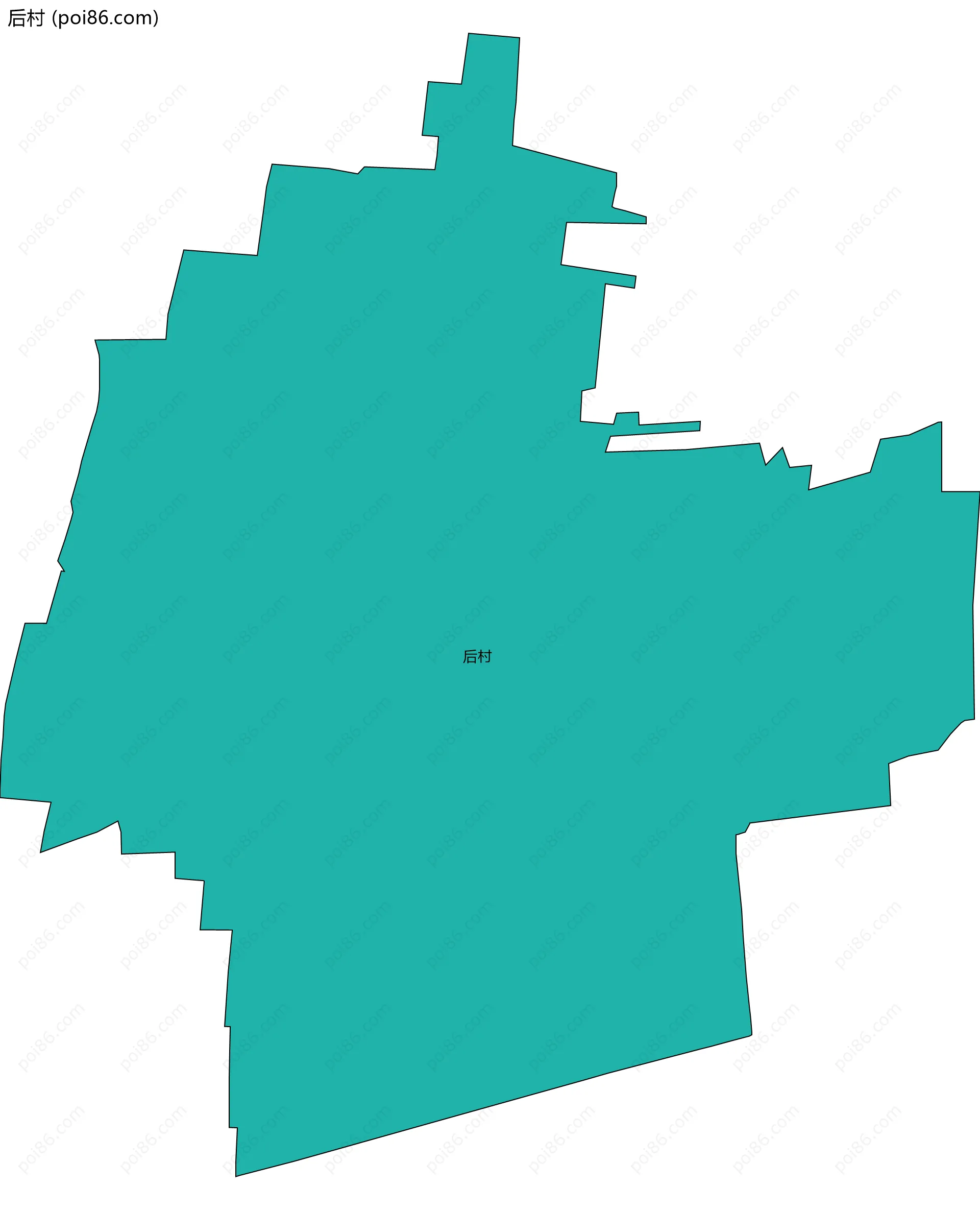 后村边界地图