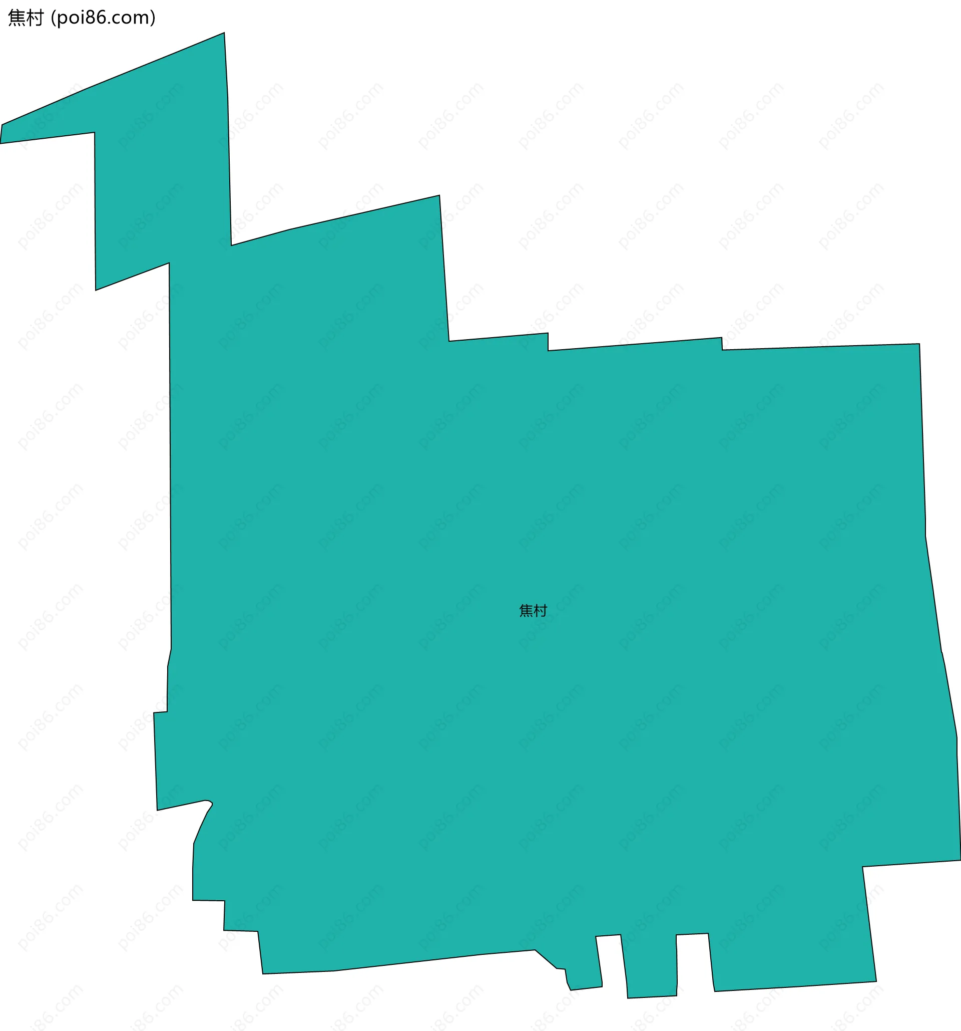 焦村边界地图