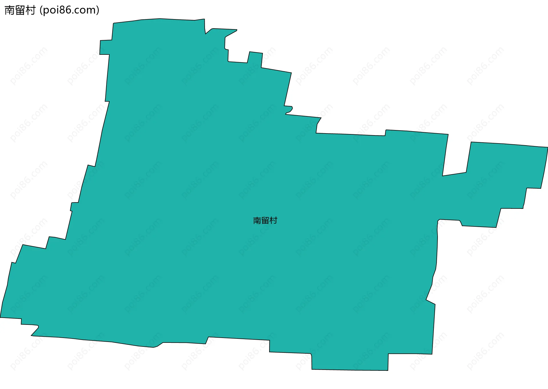 南留村边界地图