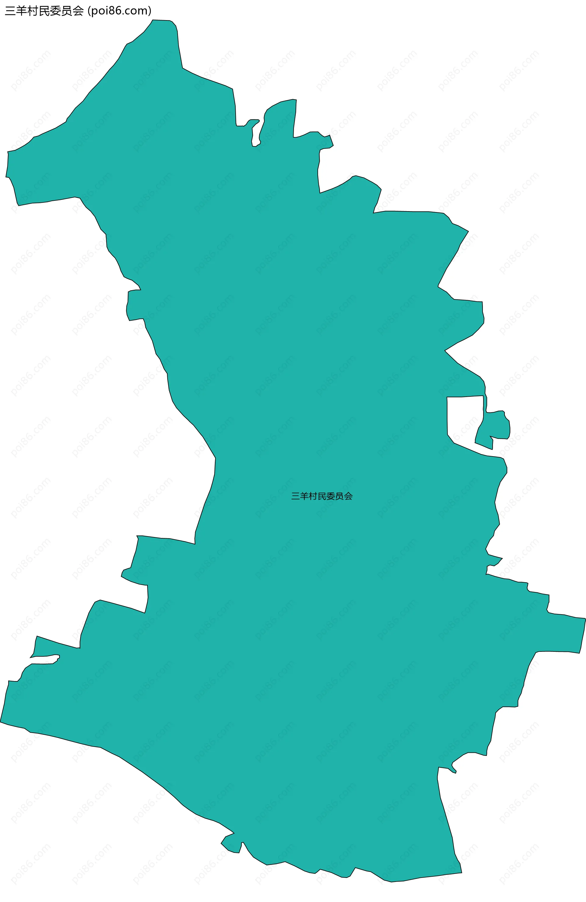 三羊村民委员会边界地图