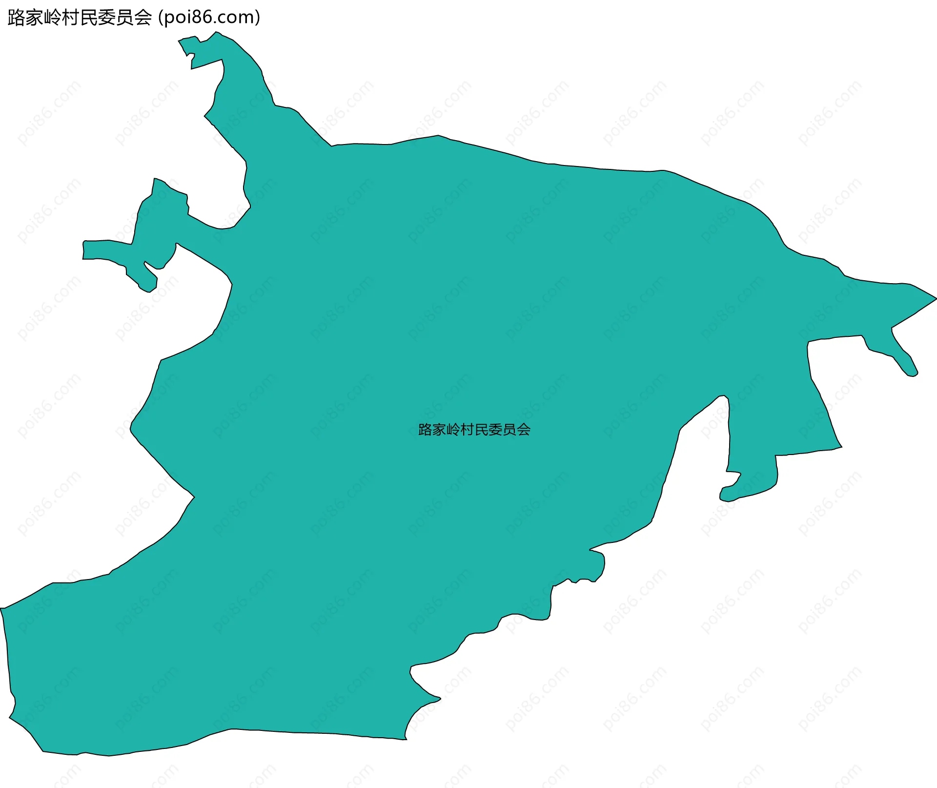 路家岭村民委员会边界地图