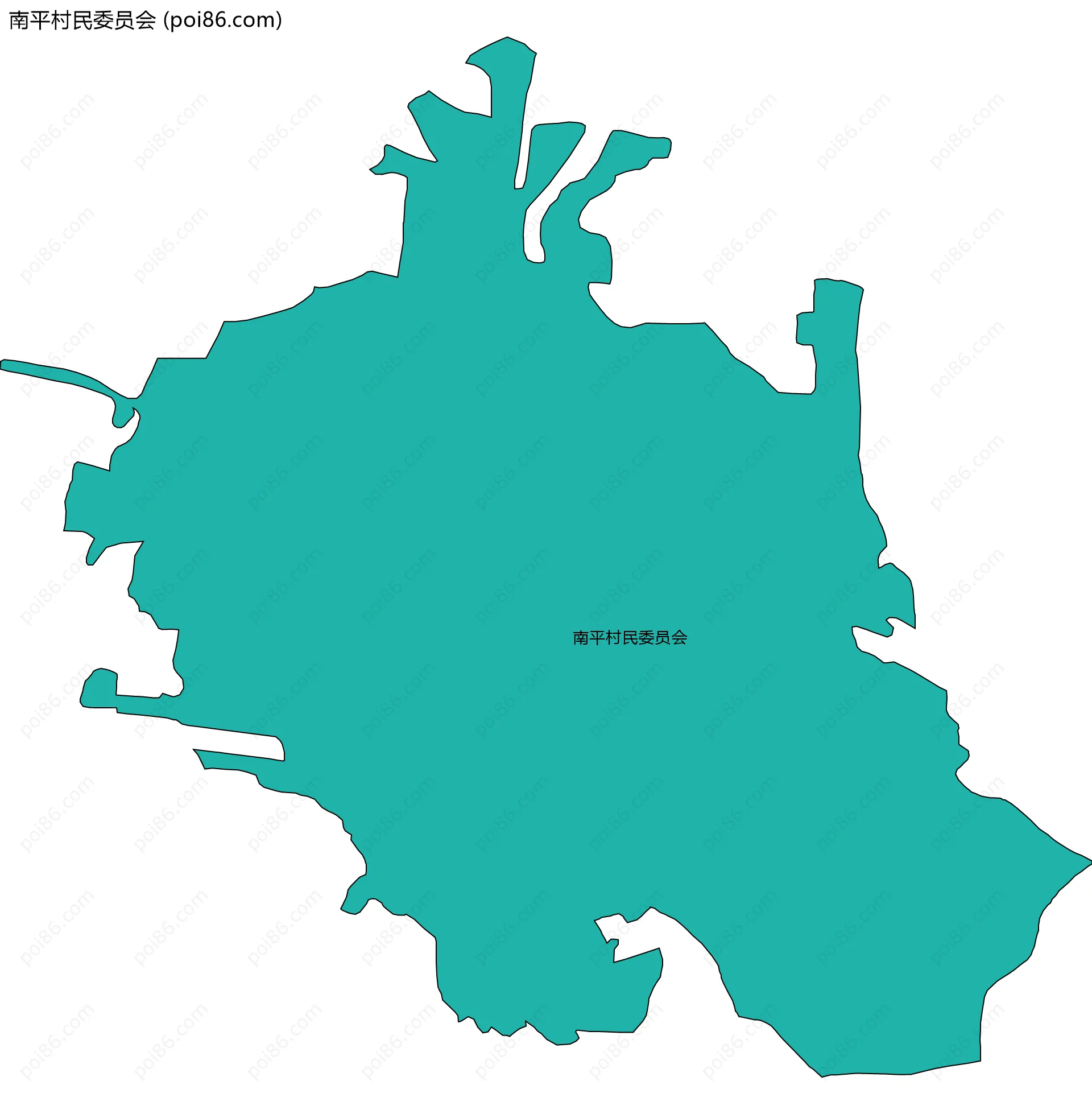 南平村民委员会边界地图