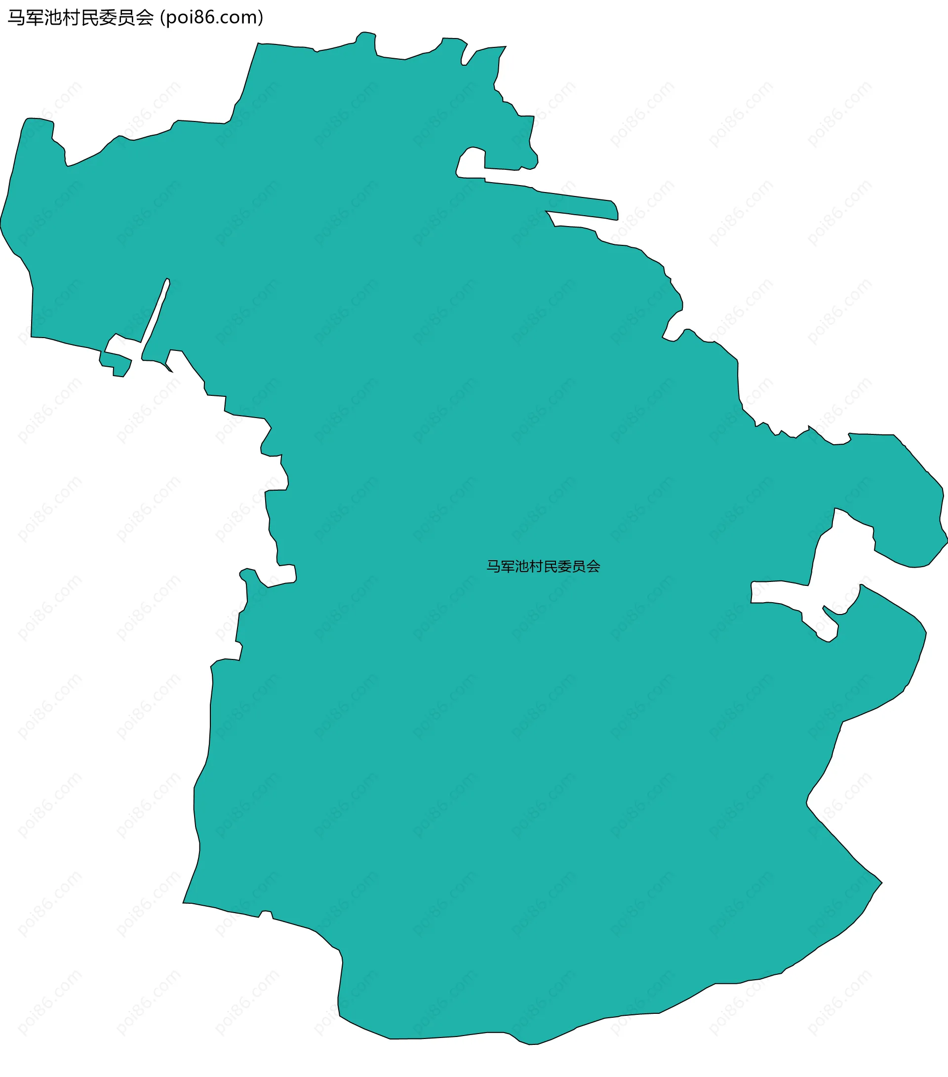 马军池村民委员会边界地图