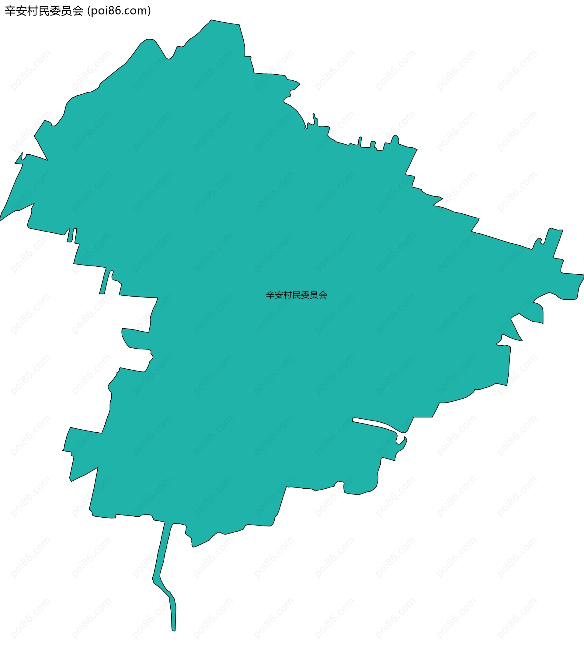 辛安村民委员会边界地图