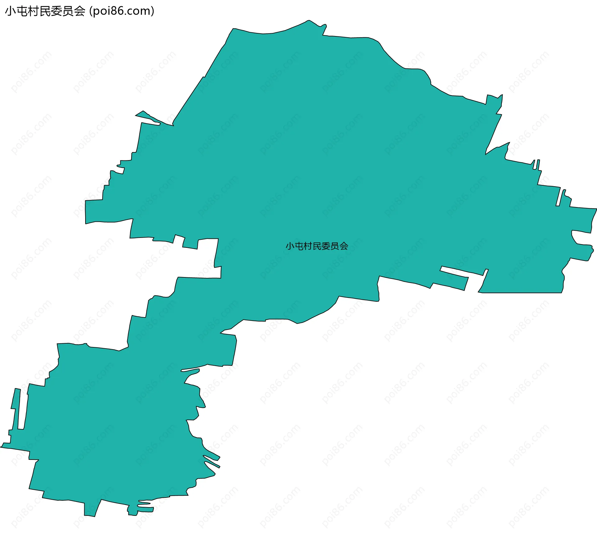 小屯村民委员会边界地图