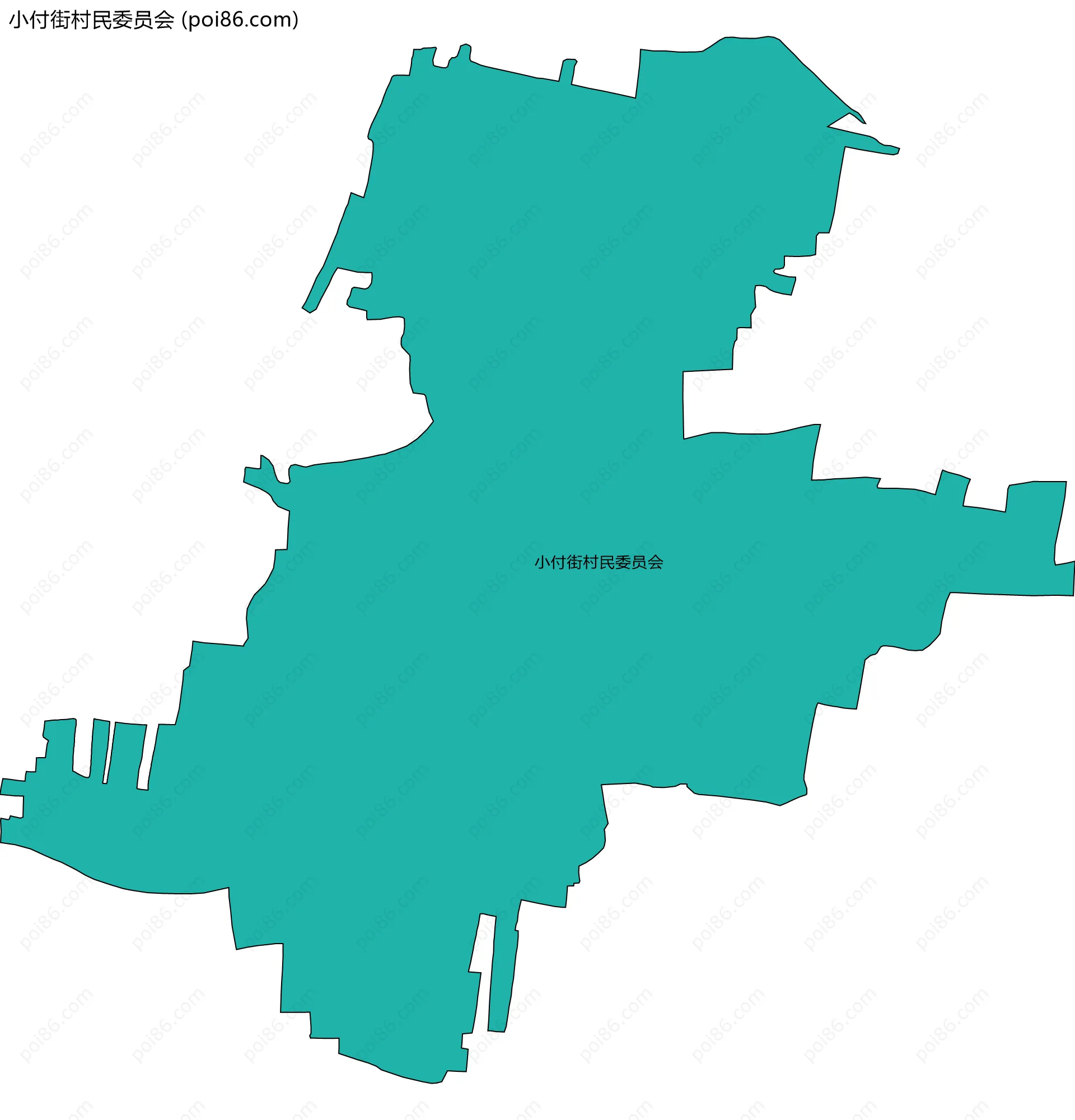 小付街村民委员会边界地图