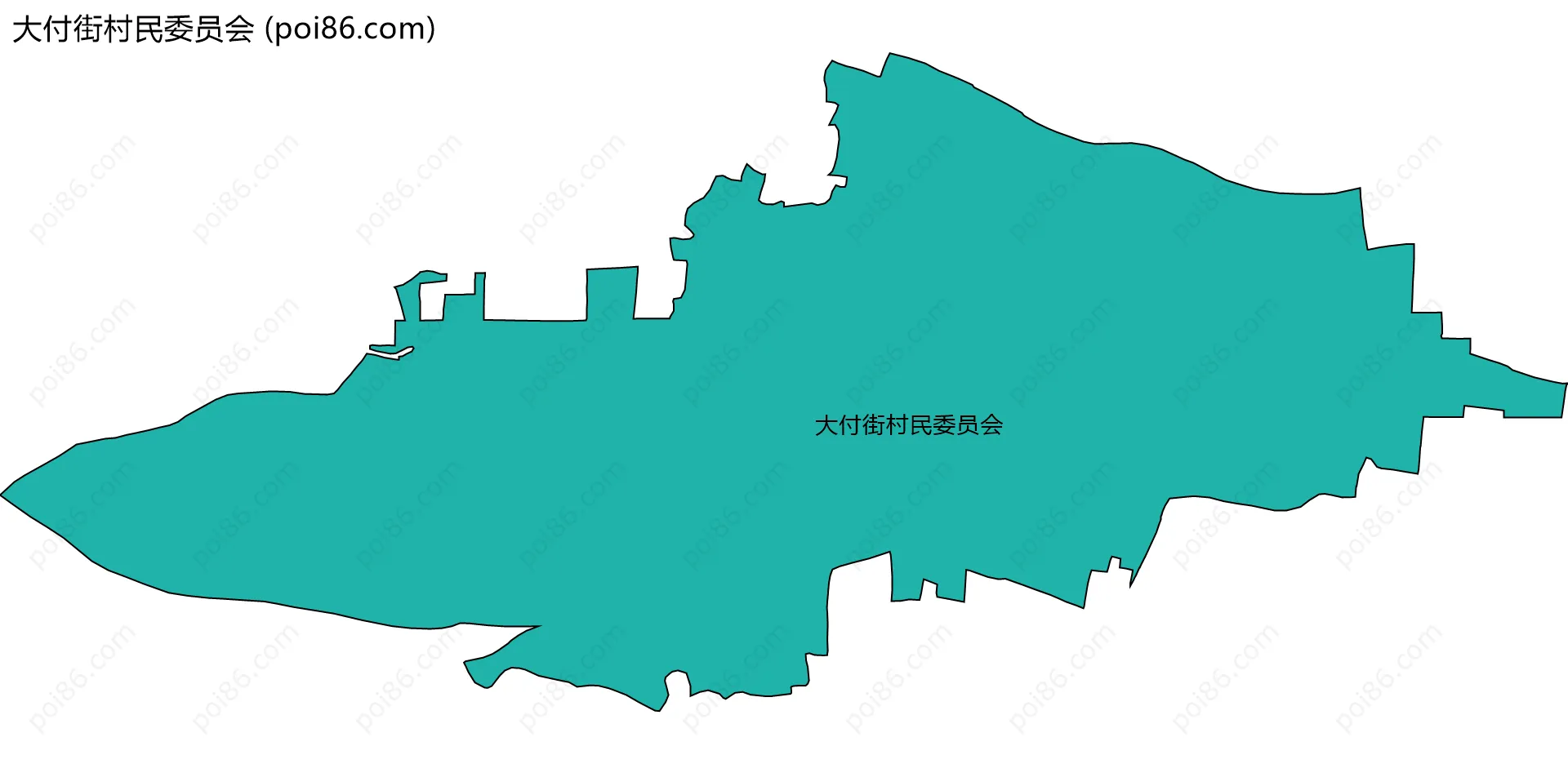 大付街村民委员会边界地图