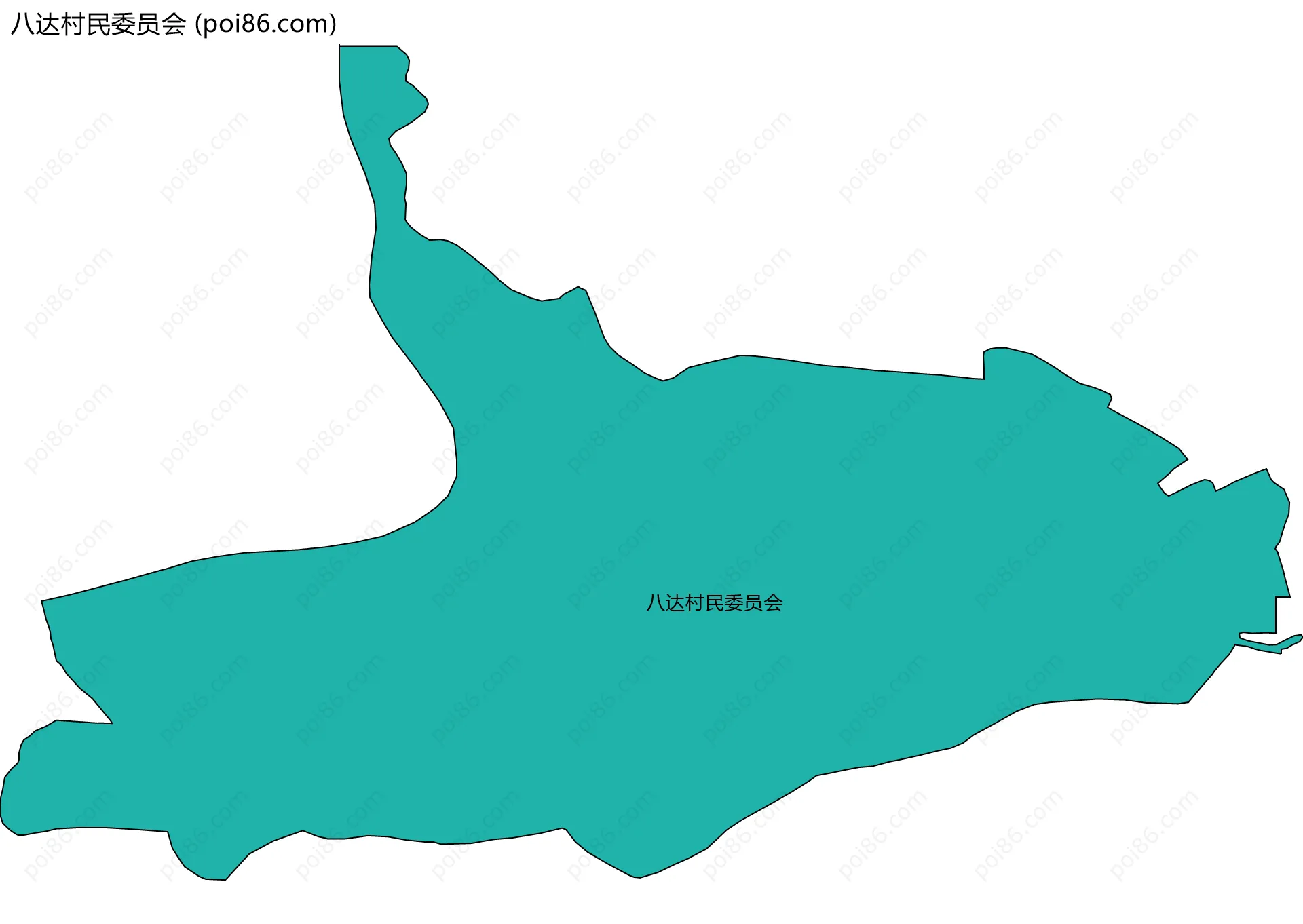 八达村民委员会边界地图