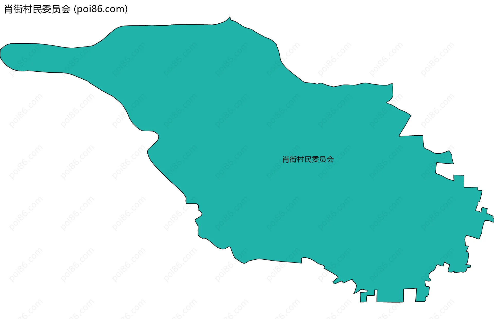 肖街村民委员会边界地图